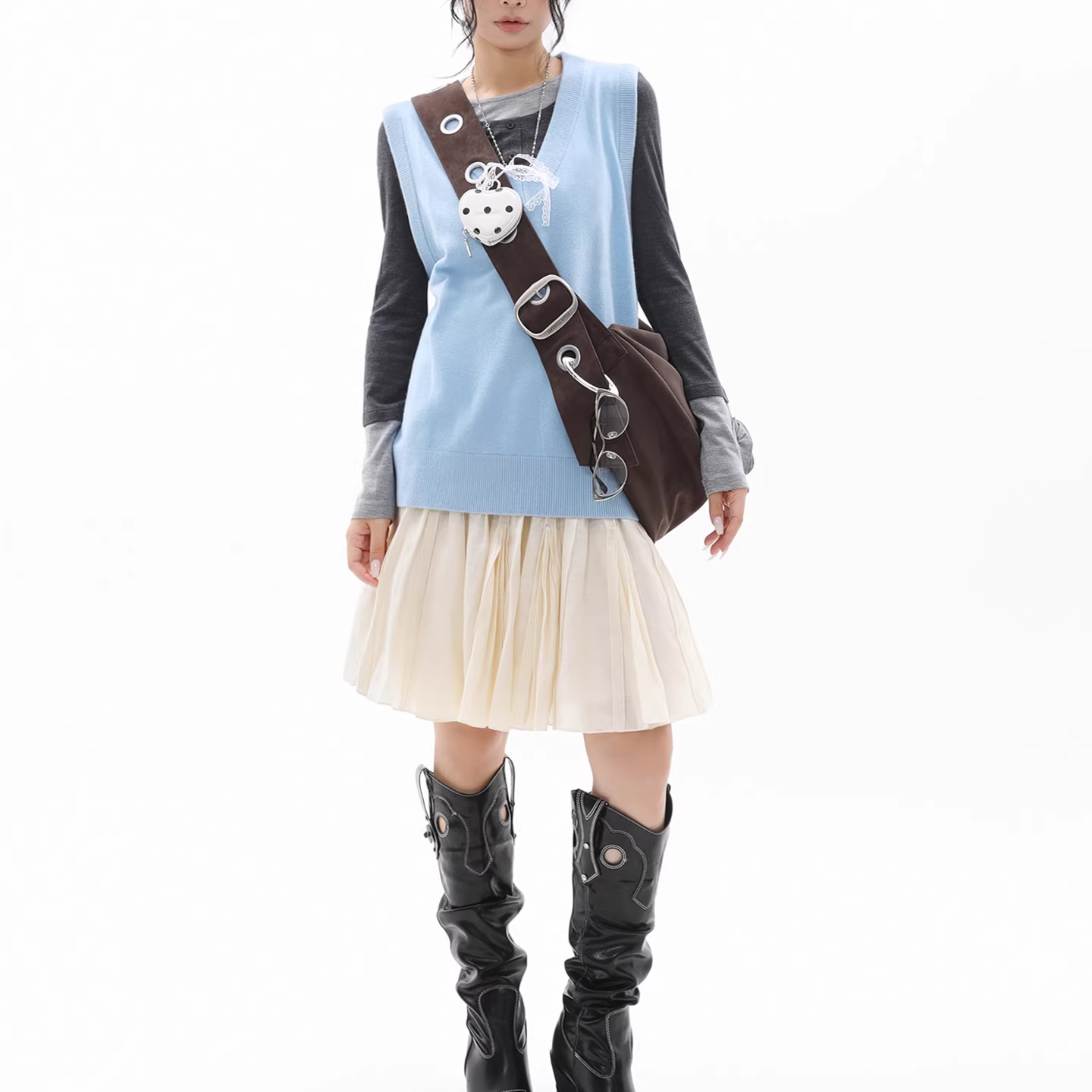 RIVET LOOP SHOULDER BAG