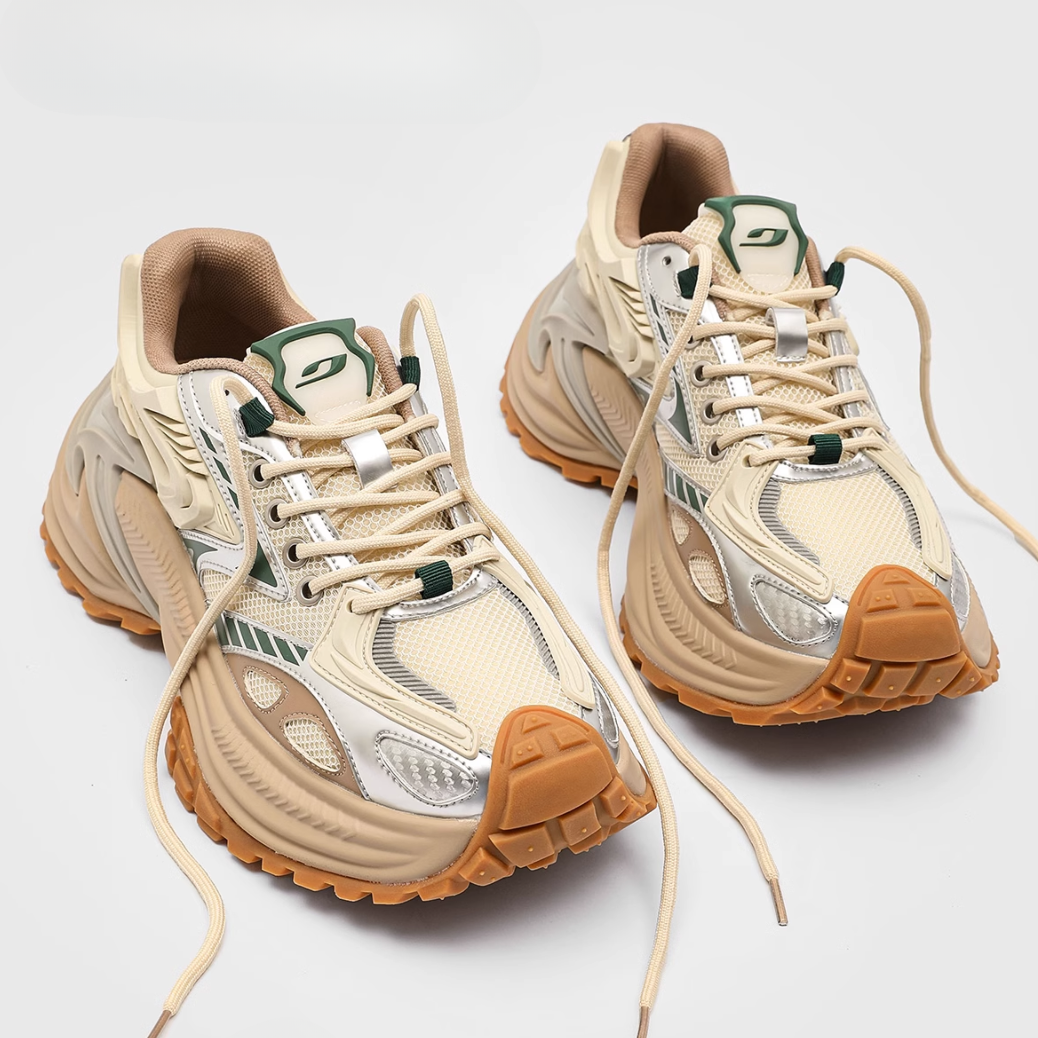 NEO ORBIT DAD SNEAKERS / ORANGE BEIGE×GREEN