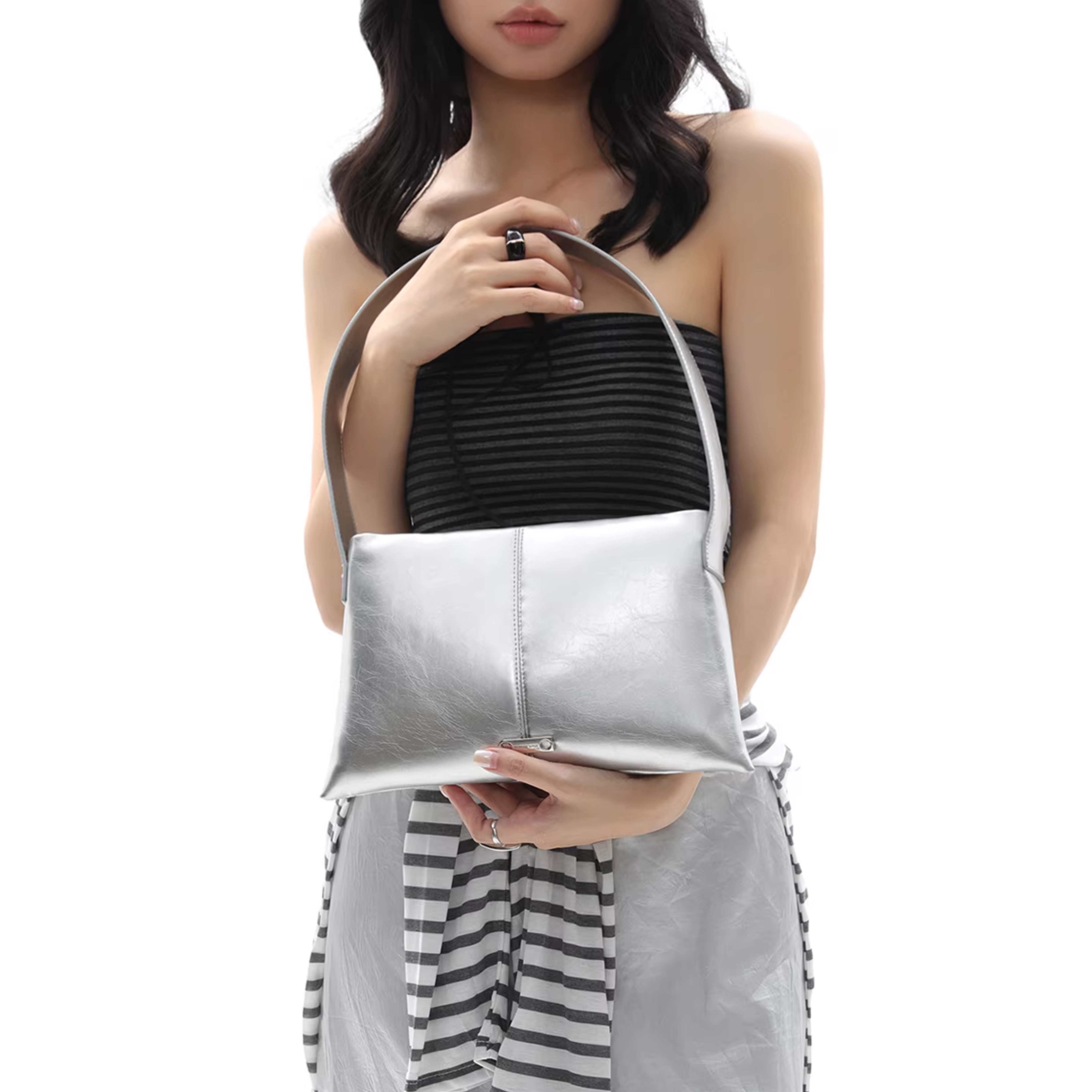 CLEAR POCKET SHOULDER BAG