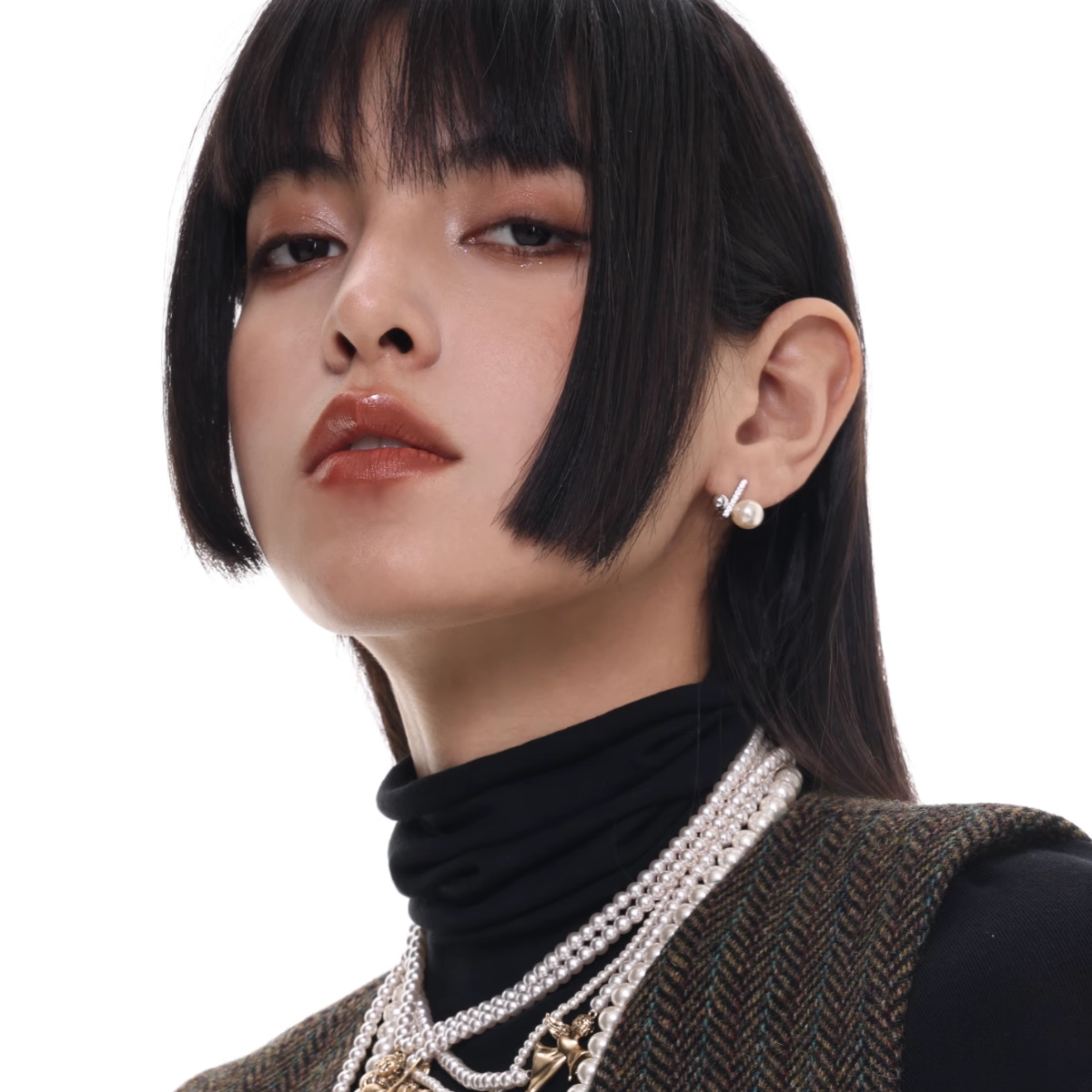 CUBIC ZIRCONIA PEARL PIERCE