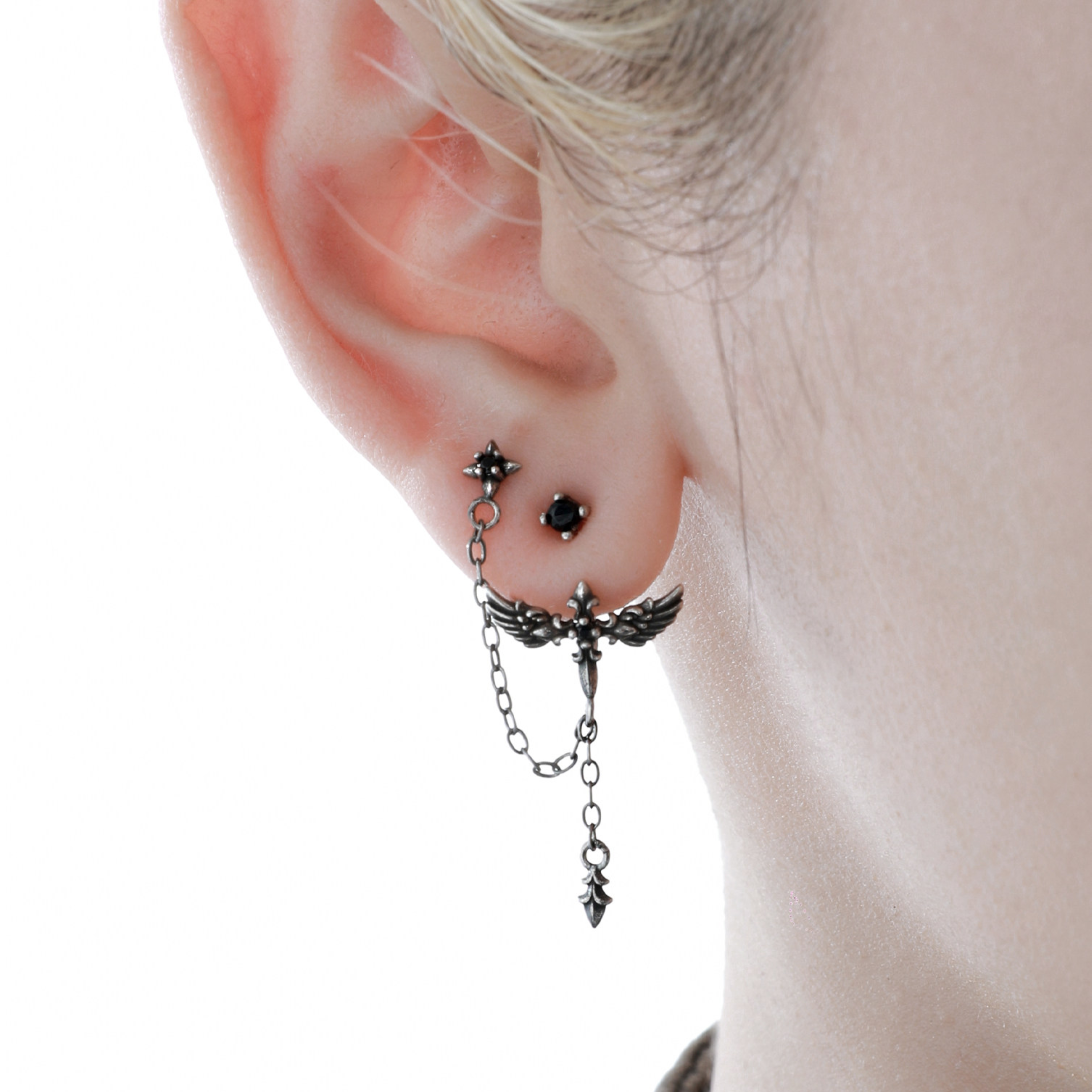 S925 WING CHAIN PIERCE