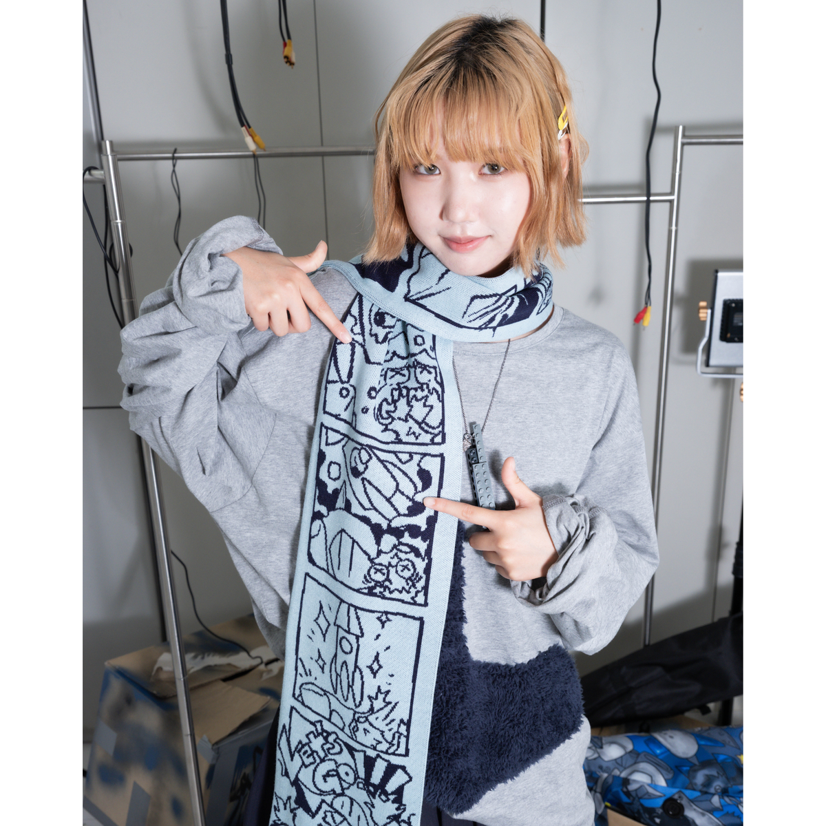 8-Panel Comic Scarf