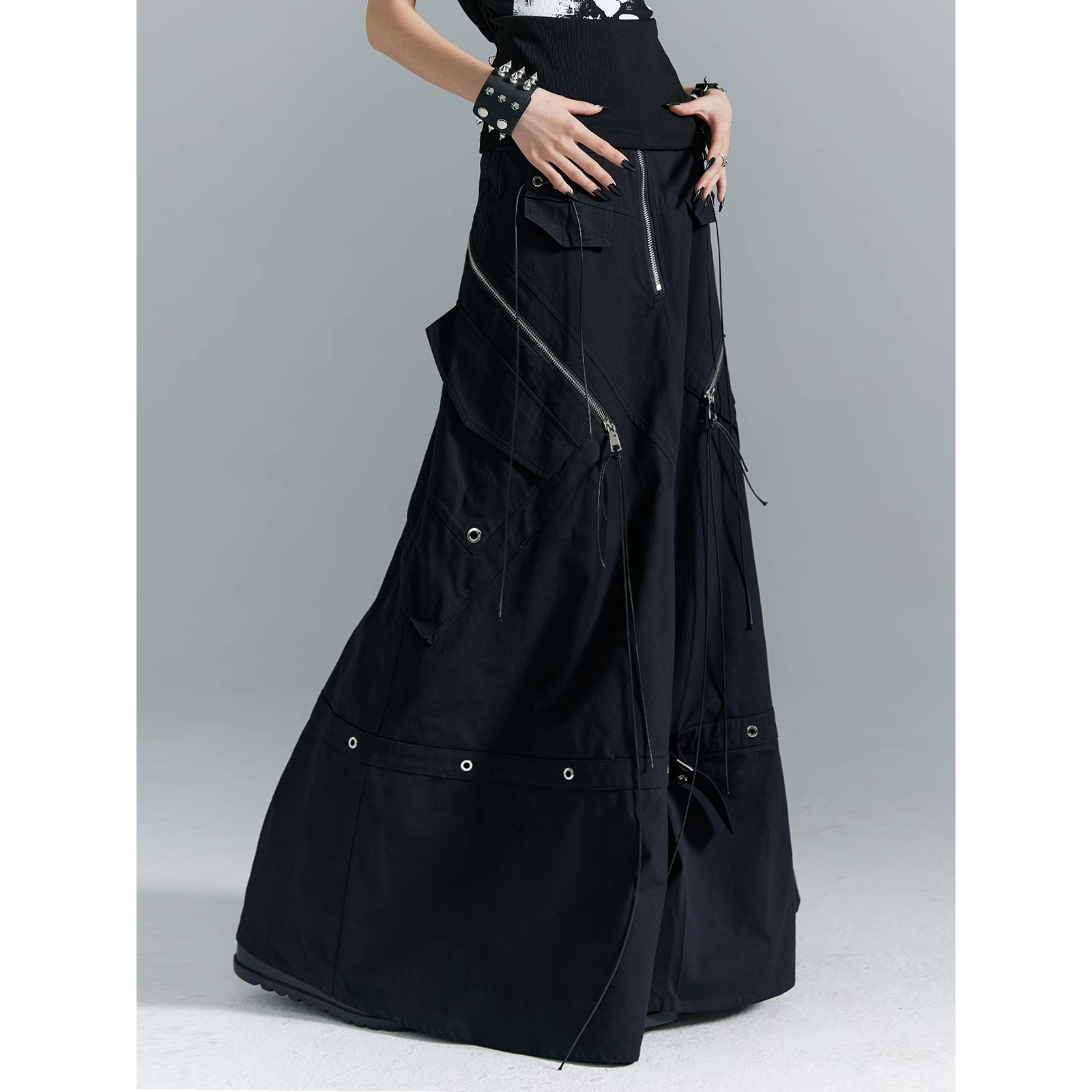 Blackout Utility Maxi Skirt