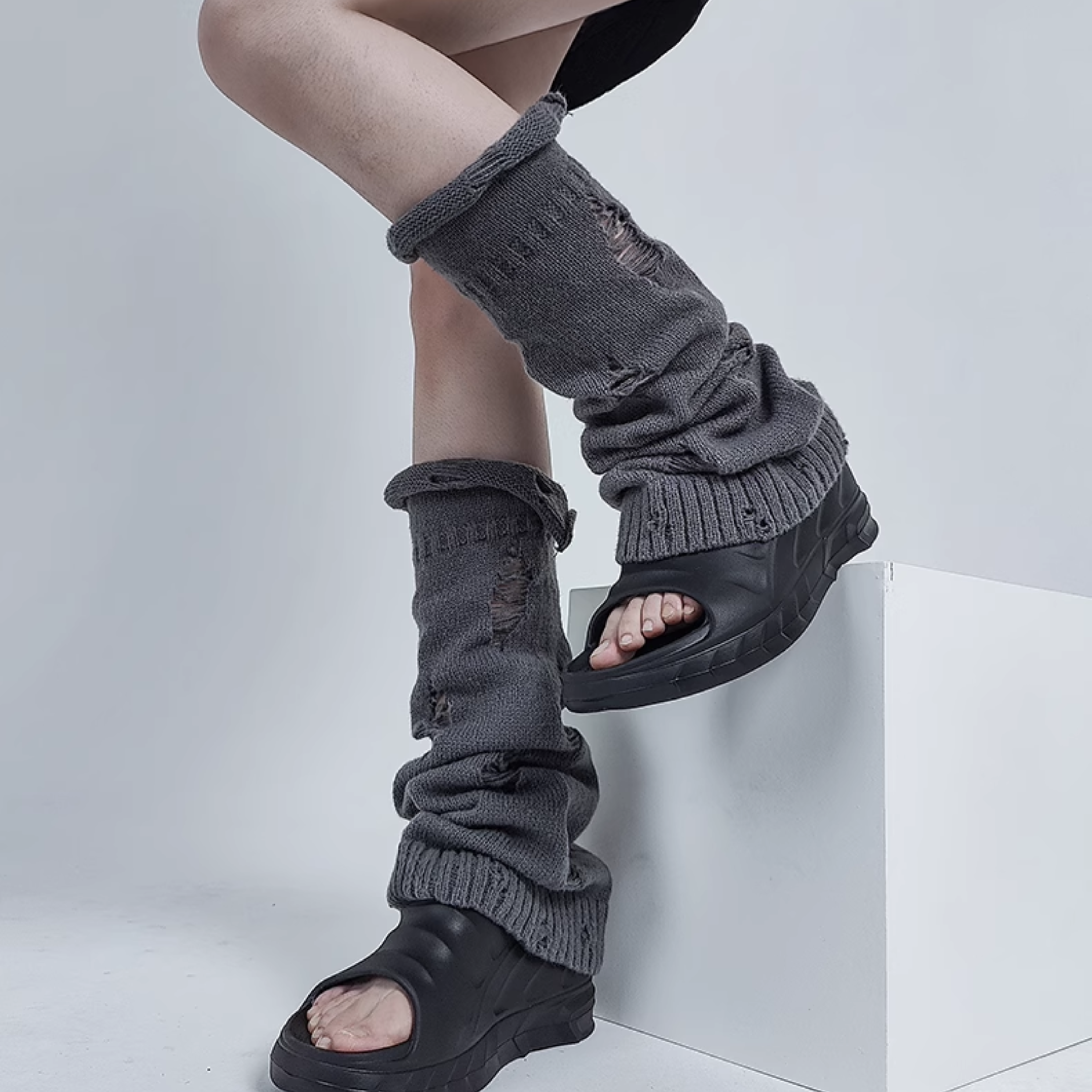 Distressed Knit Leg Warmers
