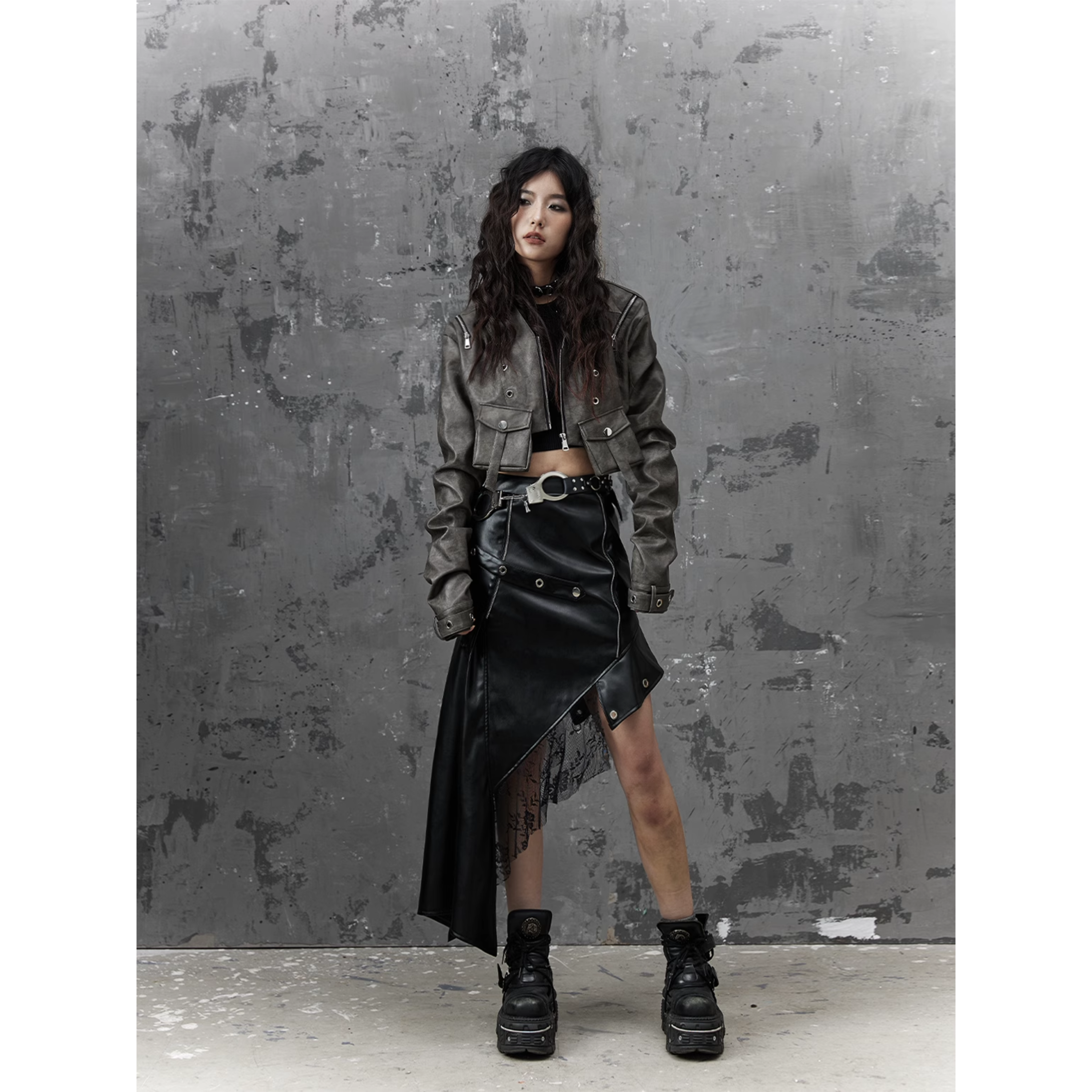 Deadlock Lace Layered Skirt
