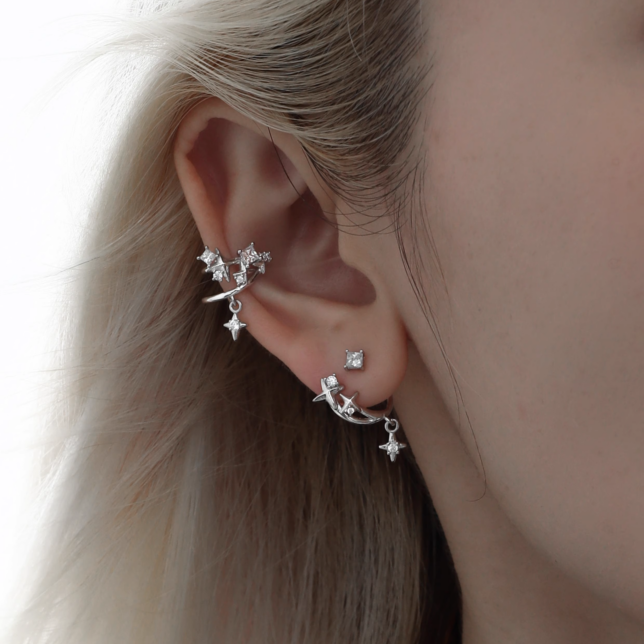 最後のお値下げ‼️レディースピアス 中型 S925 ASTRA CELESTIAL ORBIT PIERCE[SET ITEM]