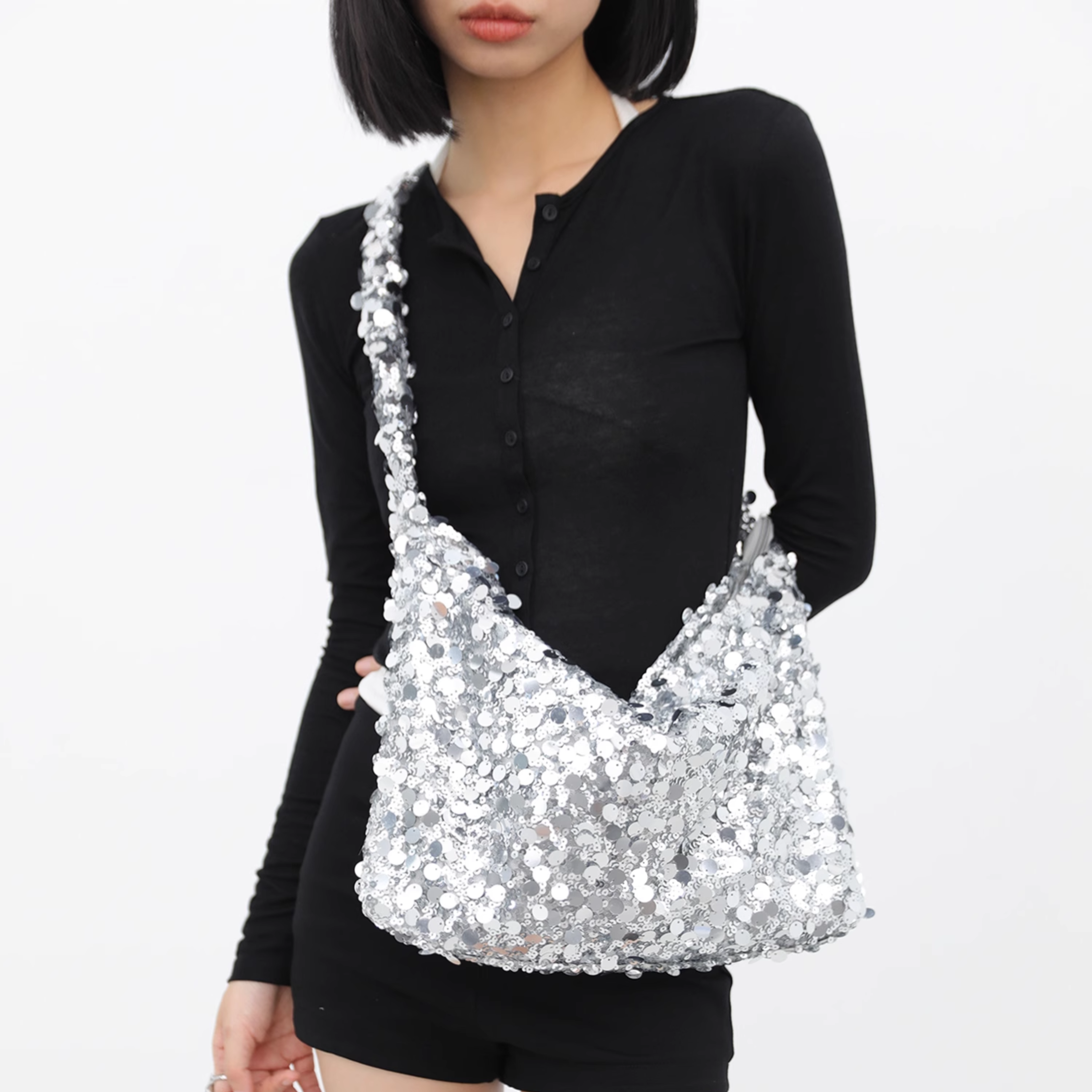 SEQUINS SHOULDER BAG