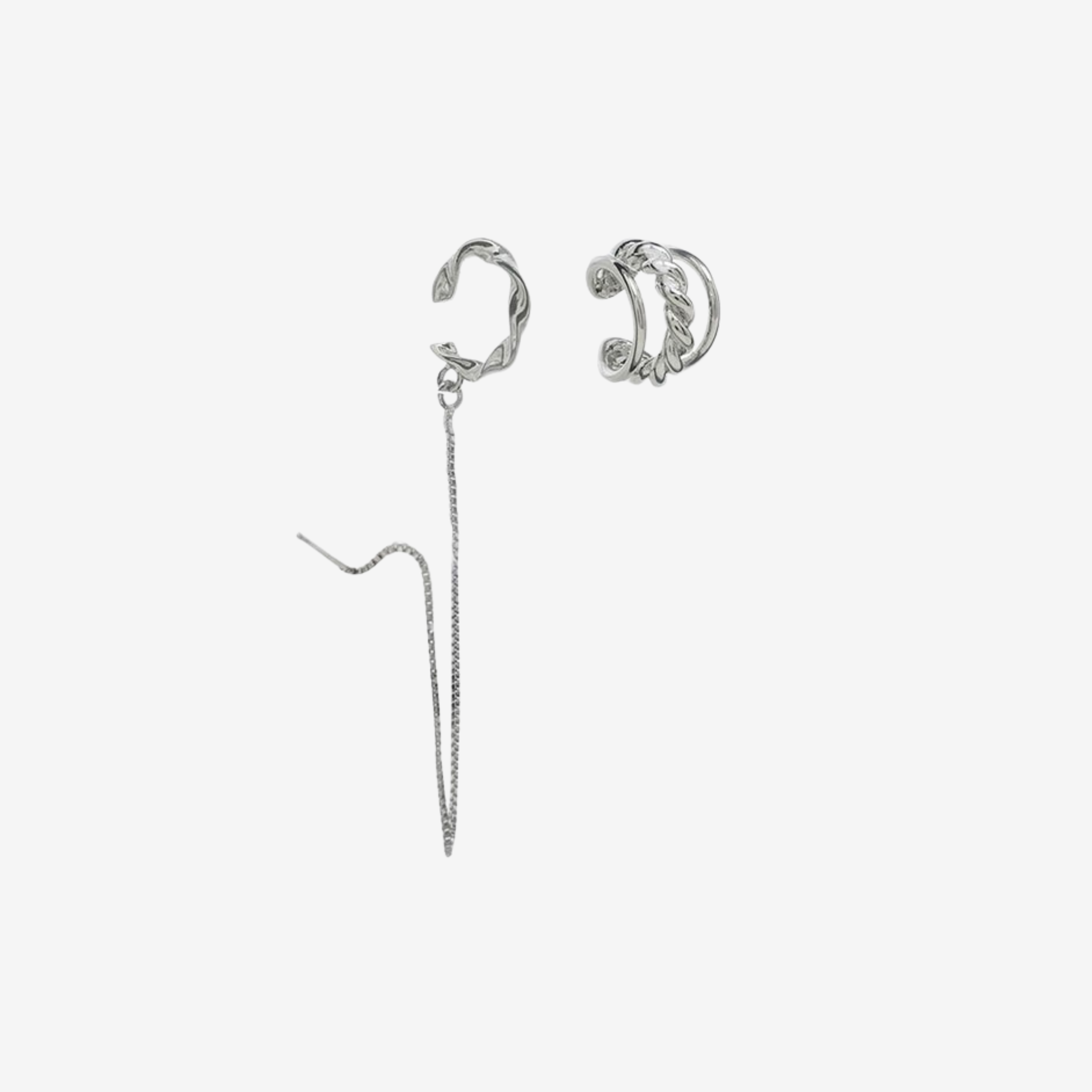 LONG CHAIN EAR CUFF SET