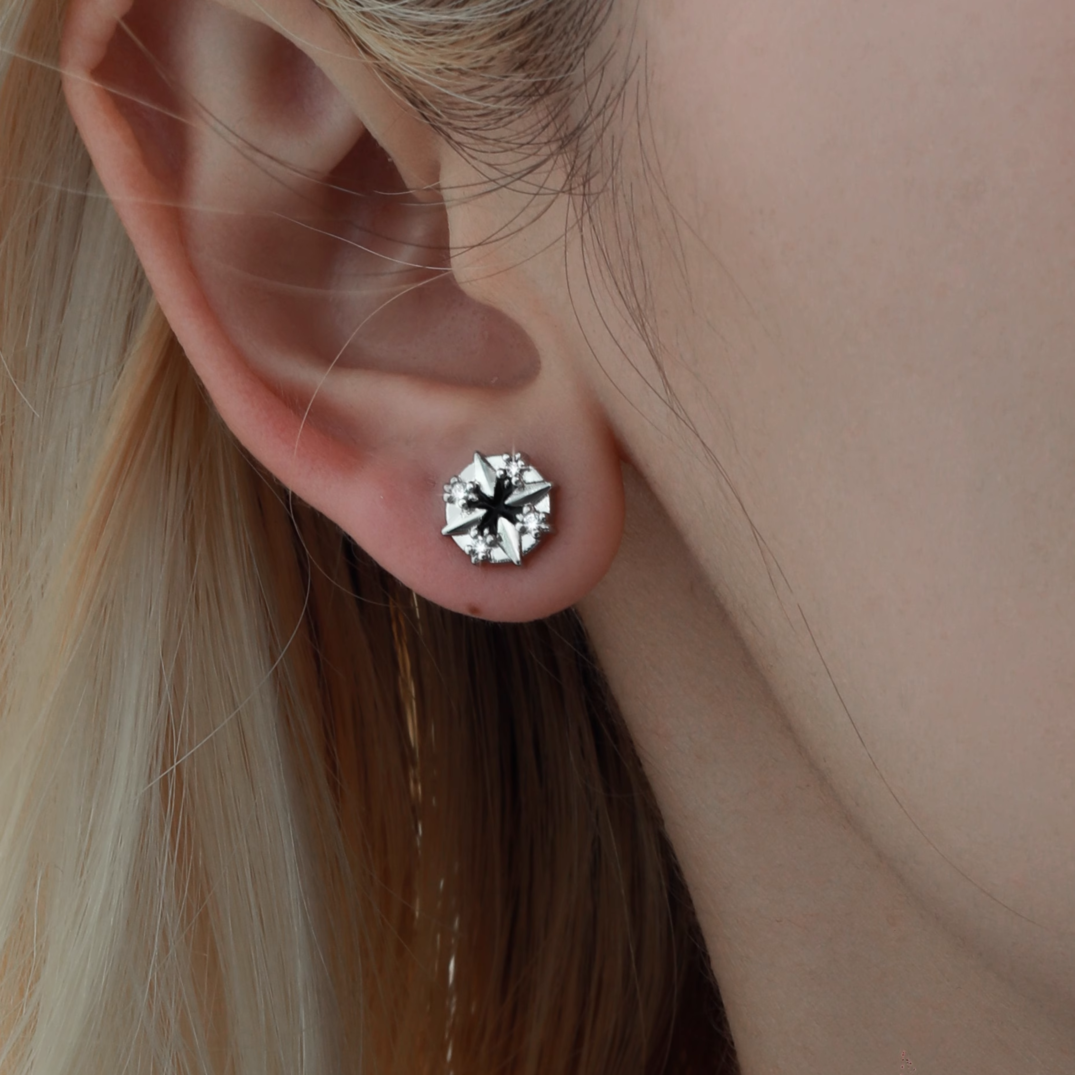 PRISM CROSS STUD PIERCE