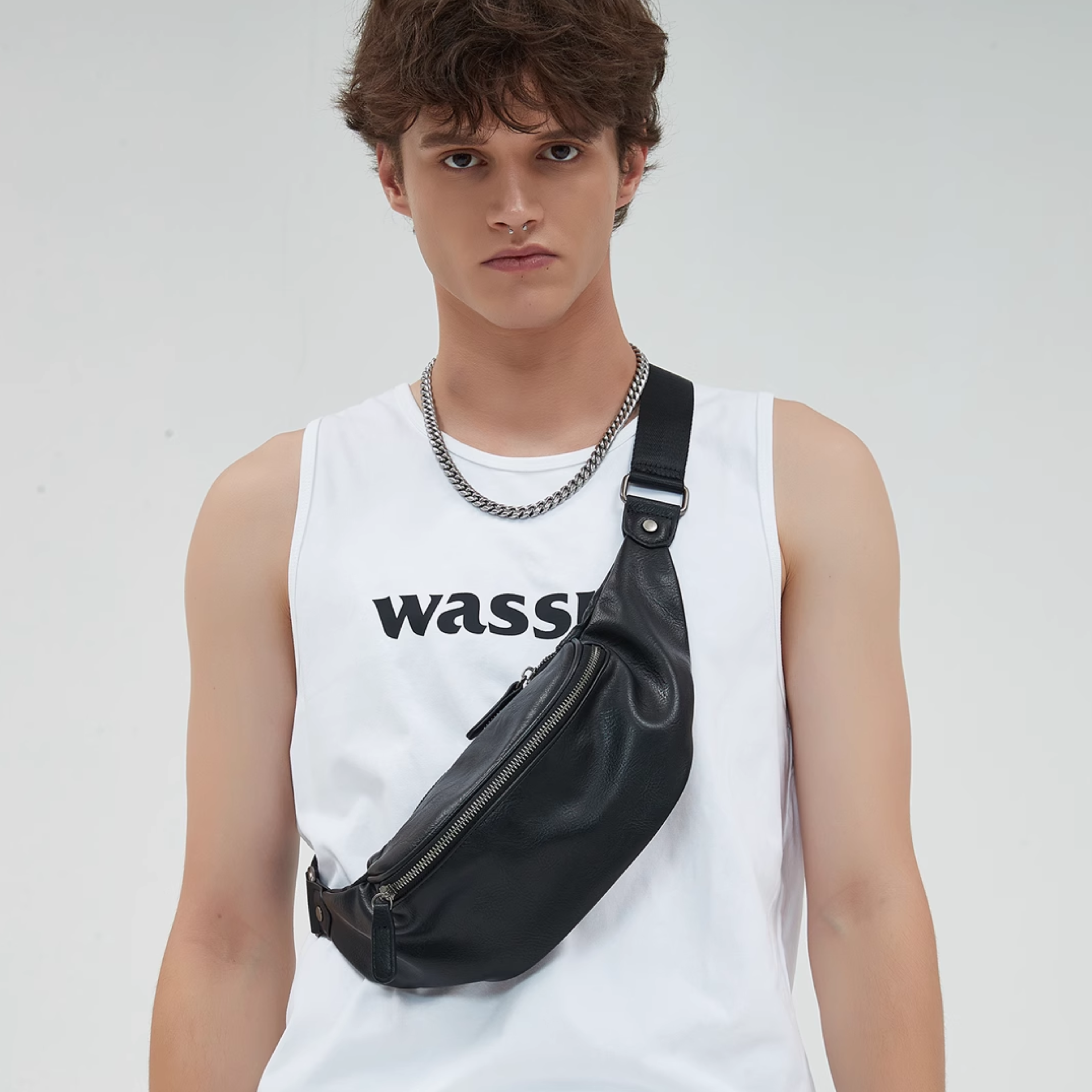 PU LEATHER BODY BAG
