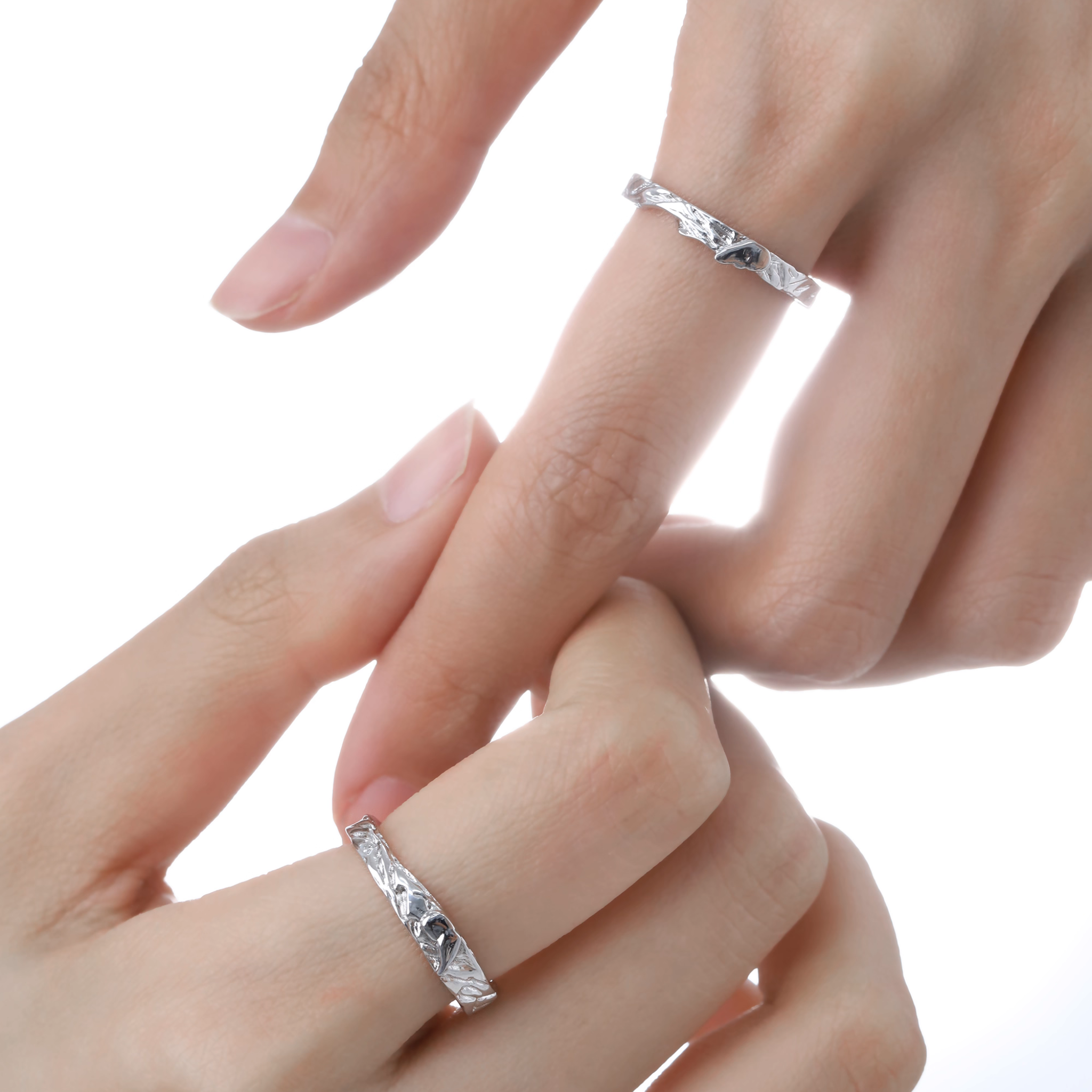 MERGING WINGS RING SET