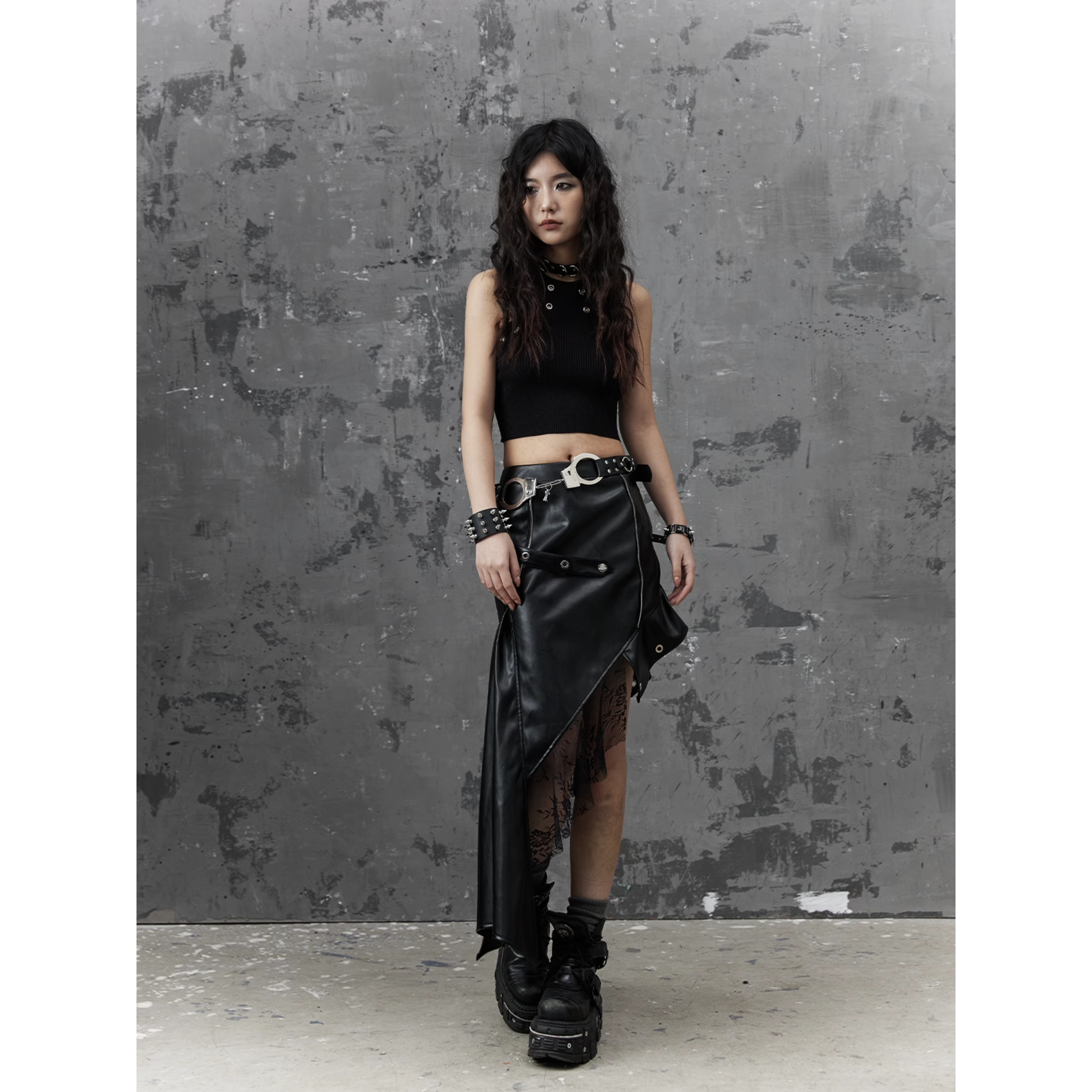 Deadlock Lace Layered Skirt