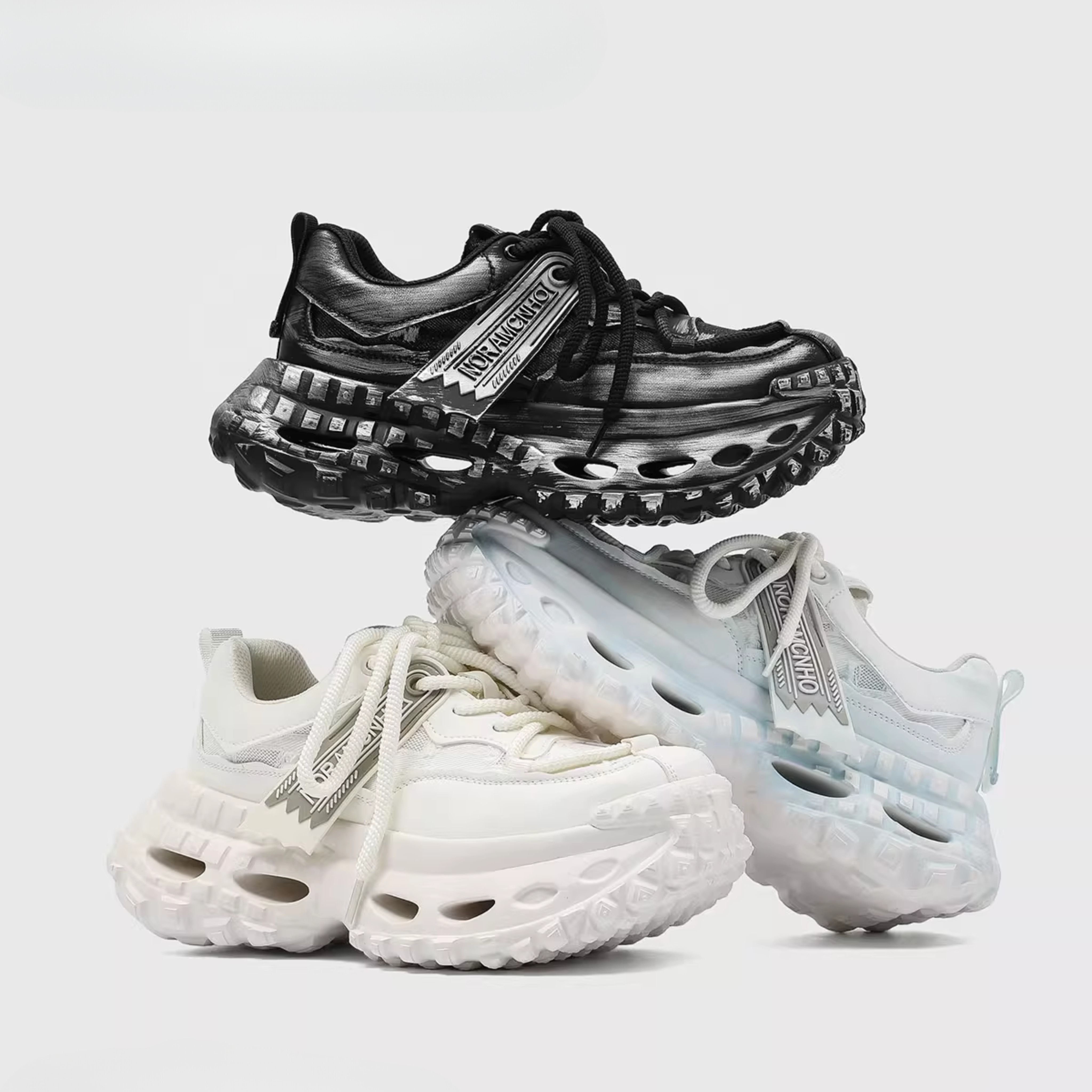 VOID STRIDE PLATFORM SNEAKERS / BLACK×BLACK