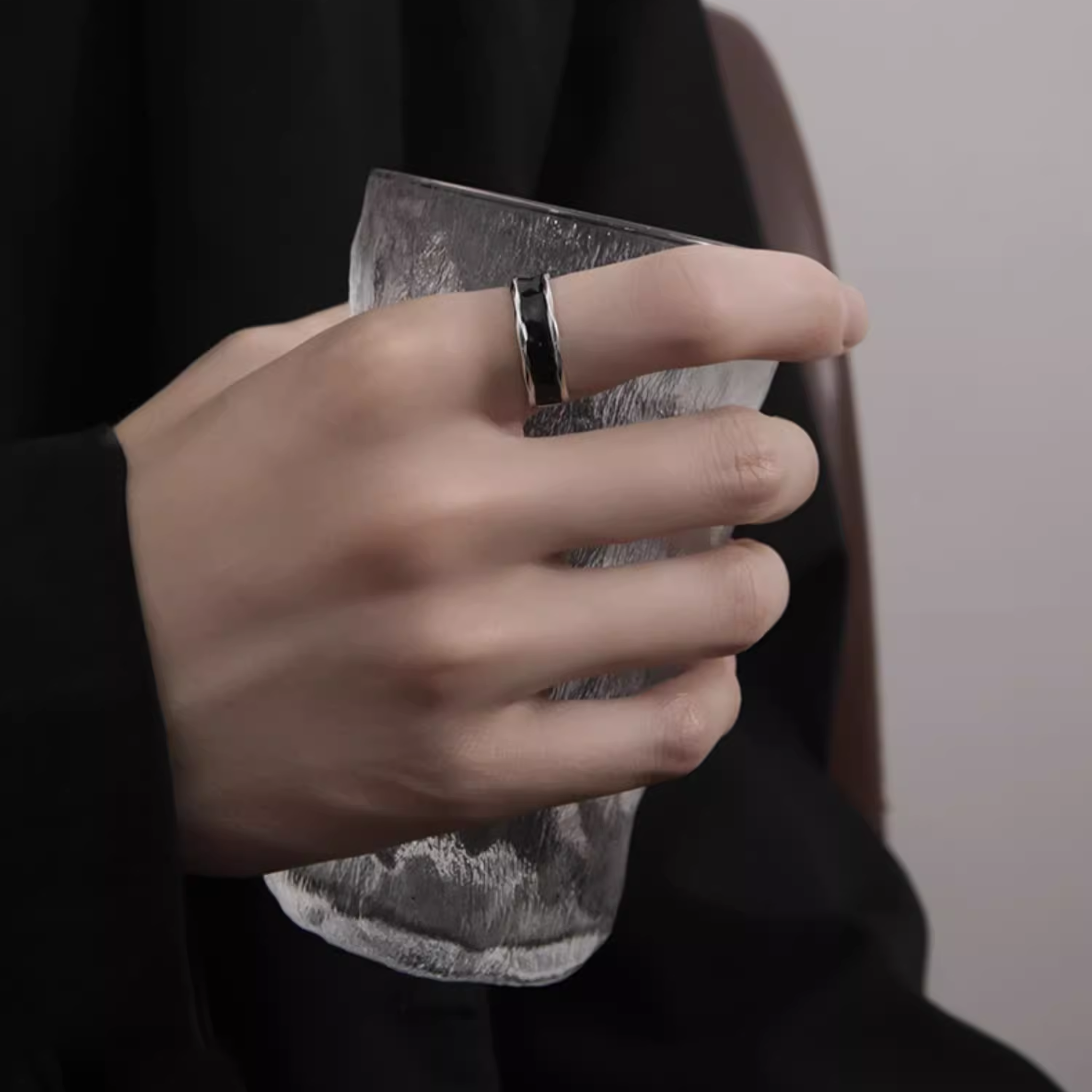 S925 GLASS RING