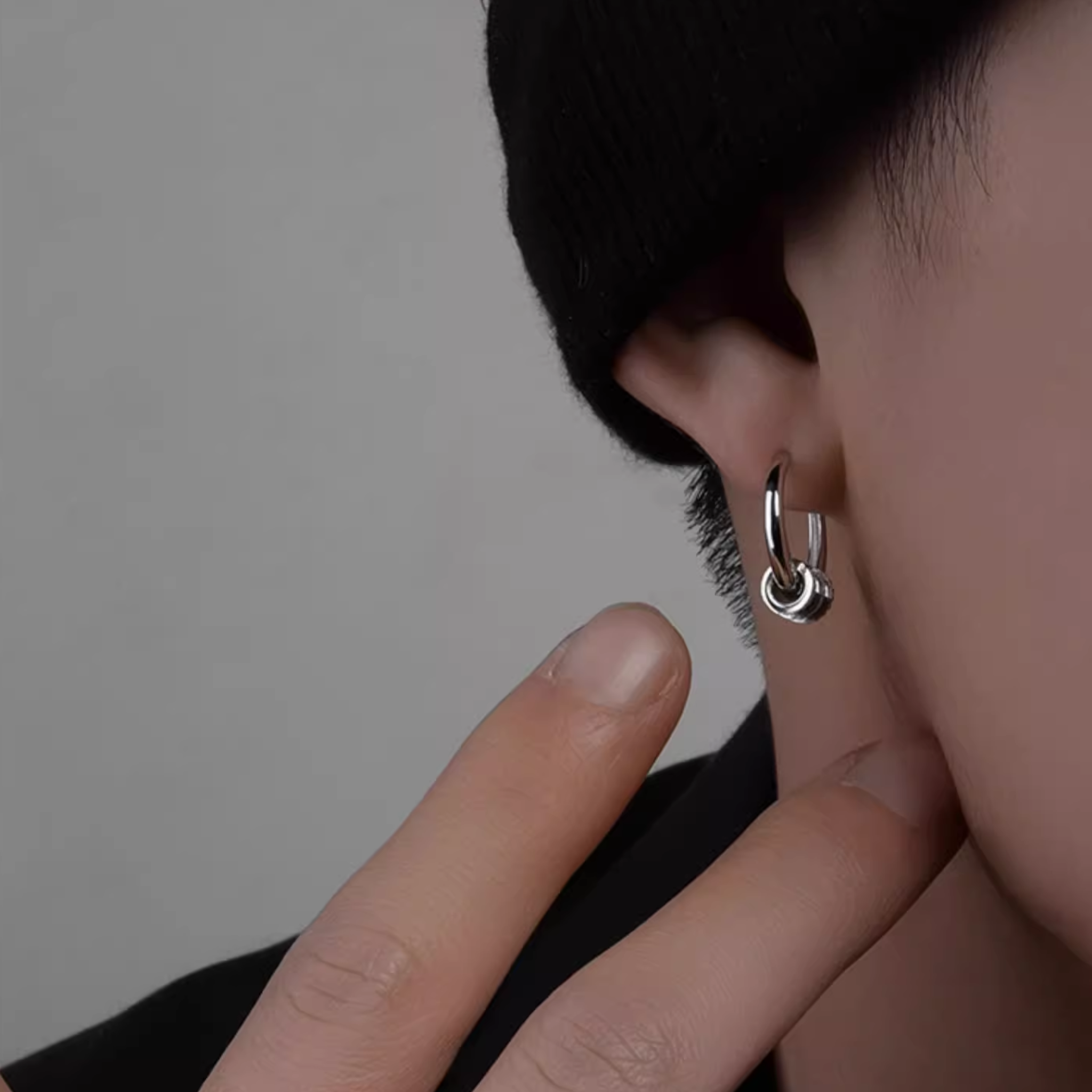 S925 HOOP LOCK PIERCE