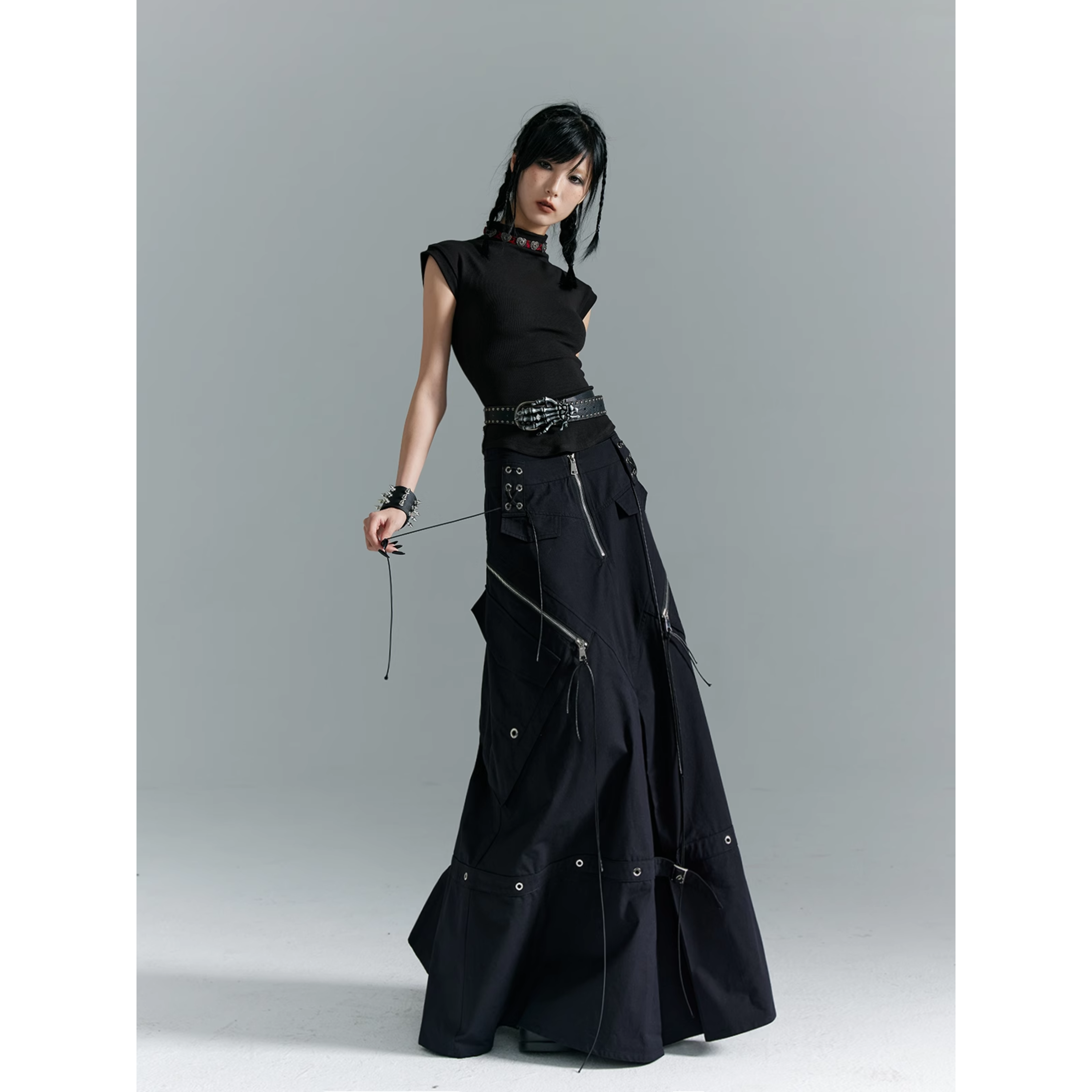 Blackout Utility Maxi Skirt