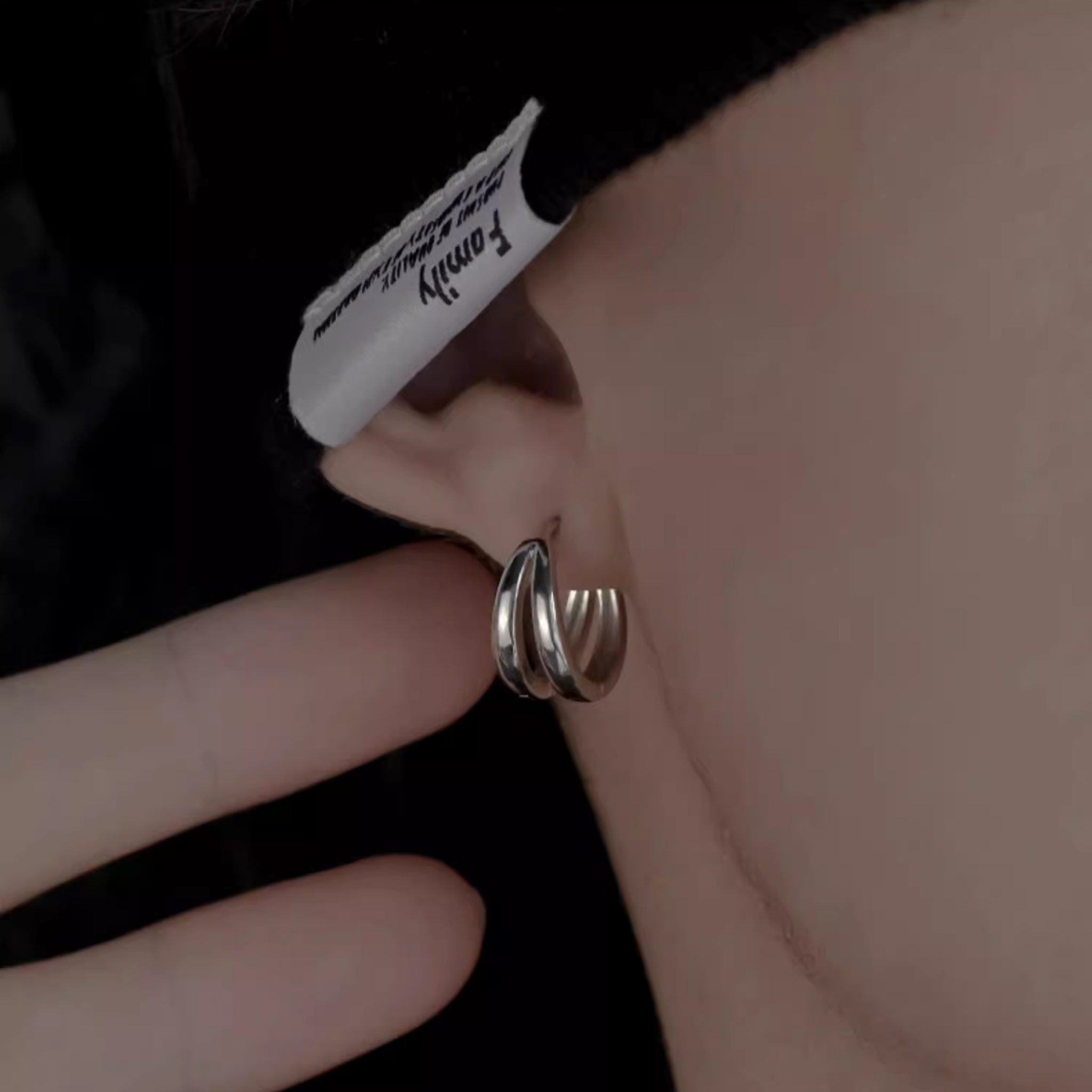 S925 DOUBLE RING PIERCE