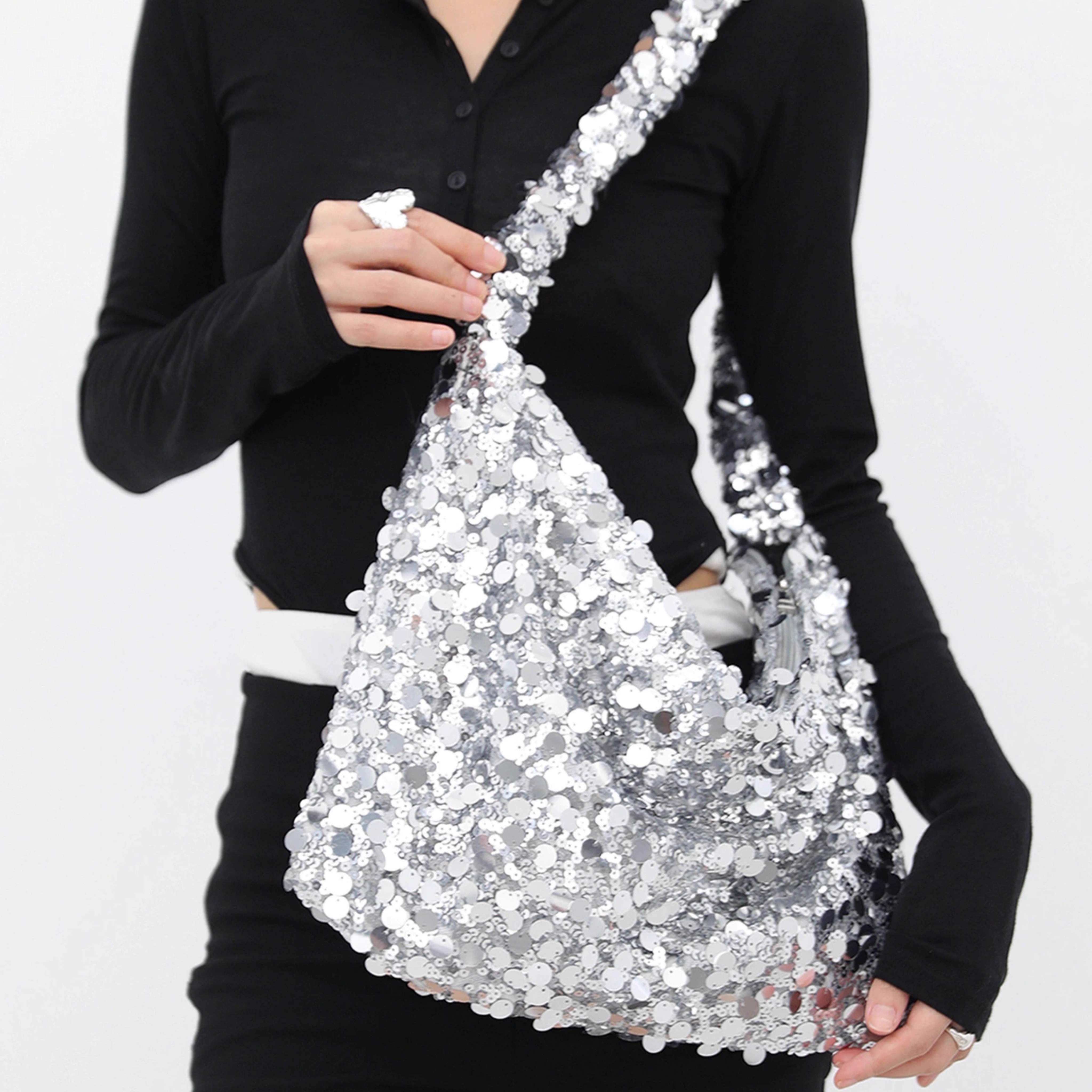SEQUINS SHOULDER BAG