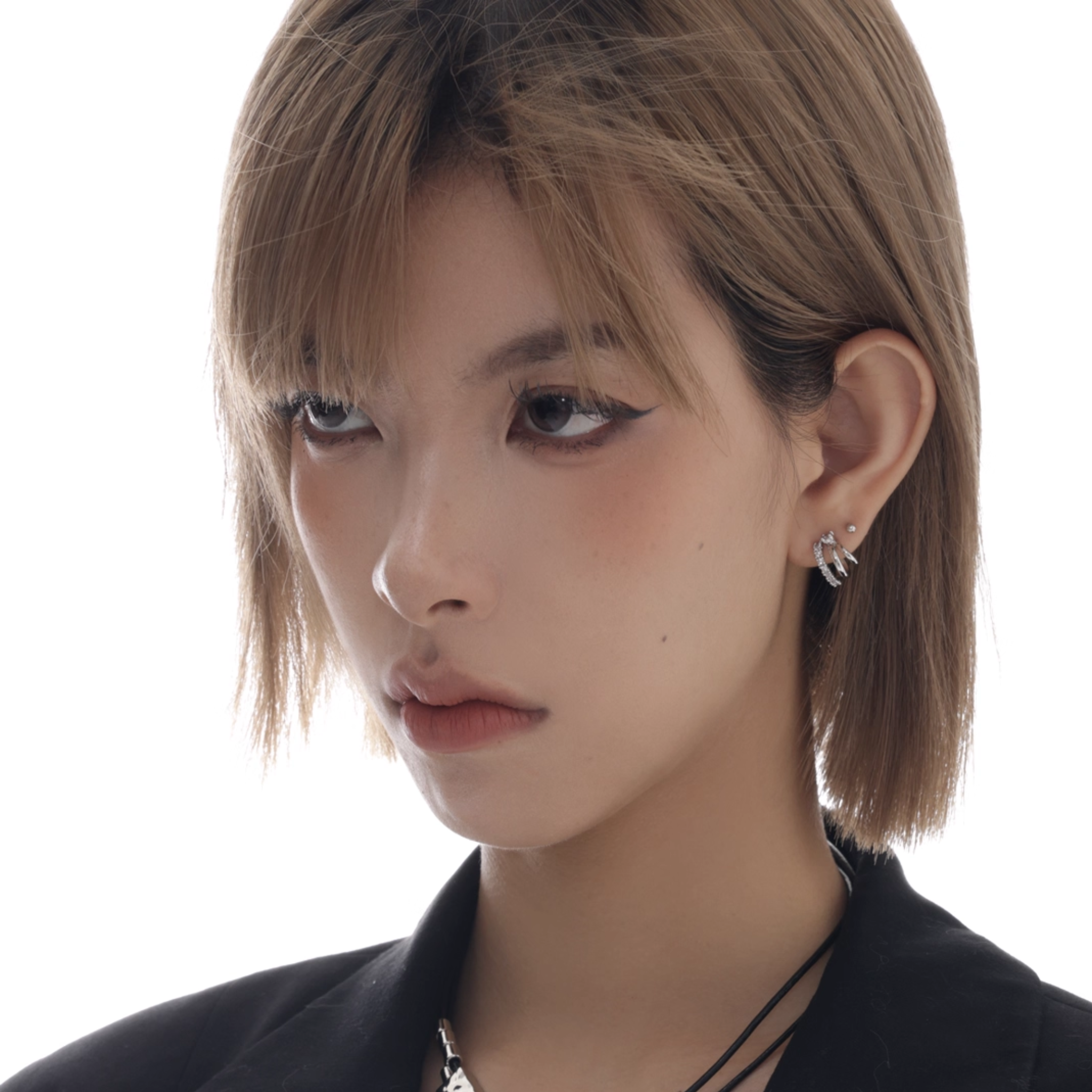 TRIPLE SHINE HOOPS PIERCE