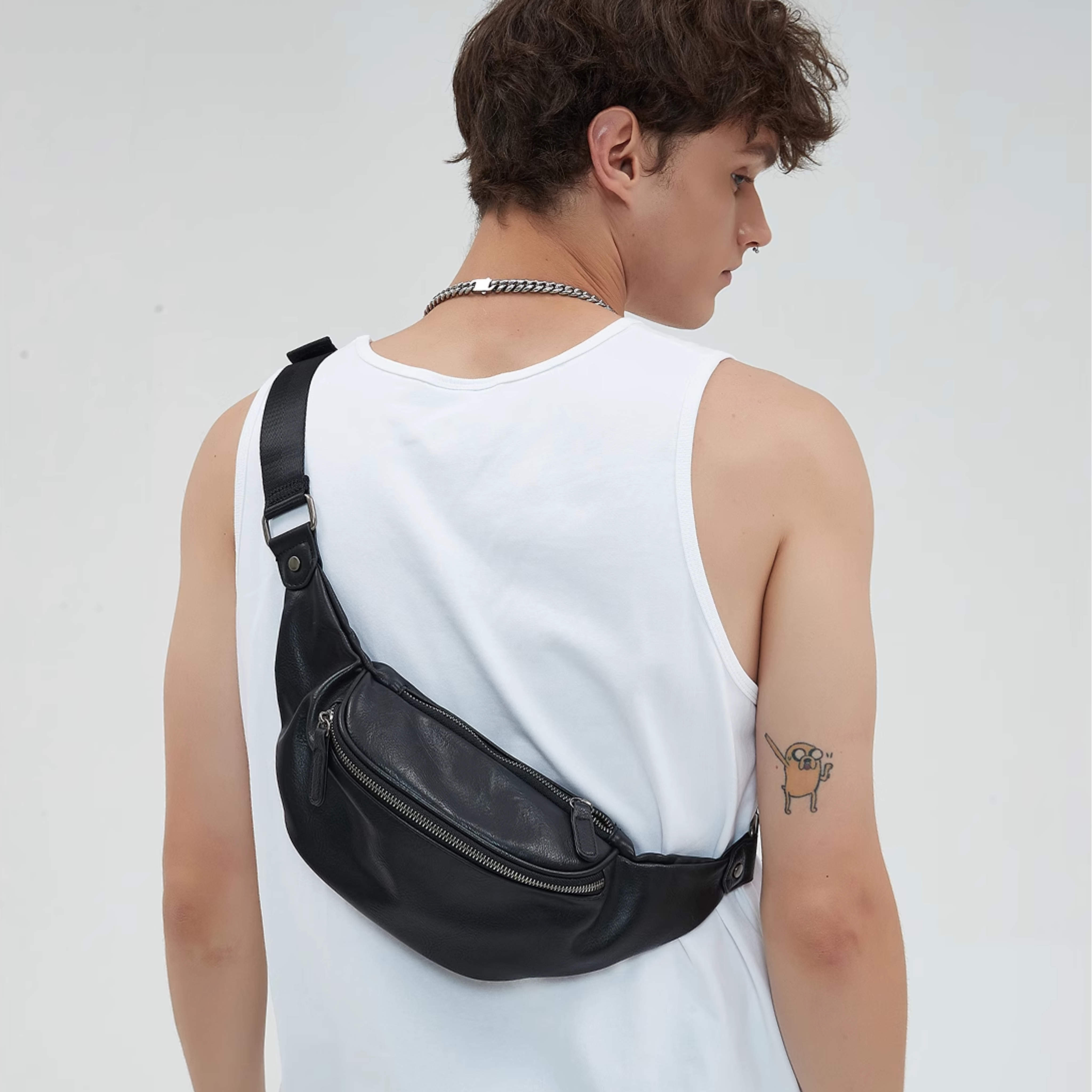 PU LEATHER BODY BAG