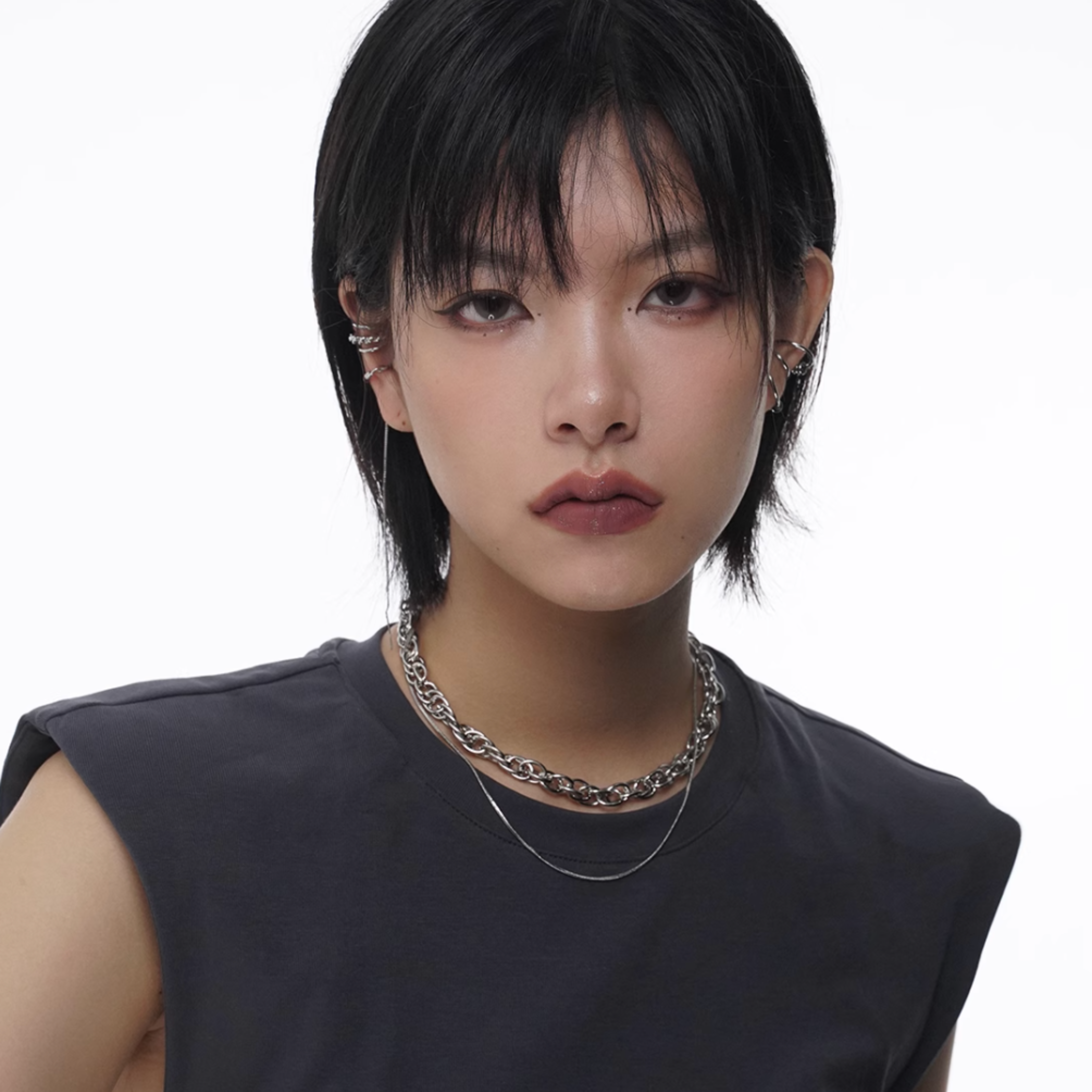 LONG CHAIN EAR CUFF SET