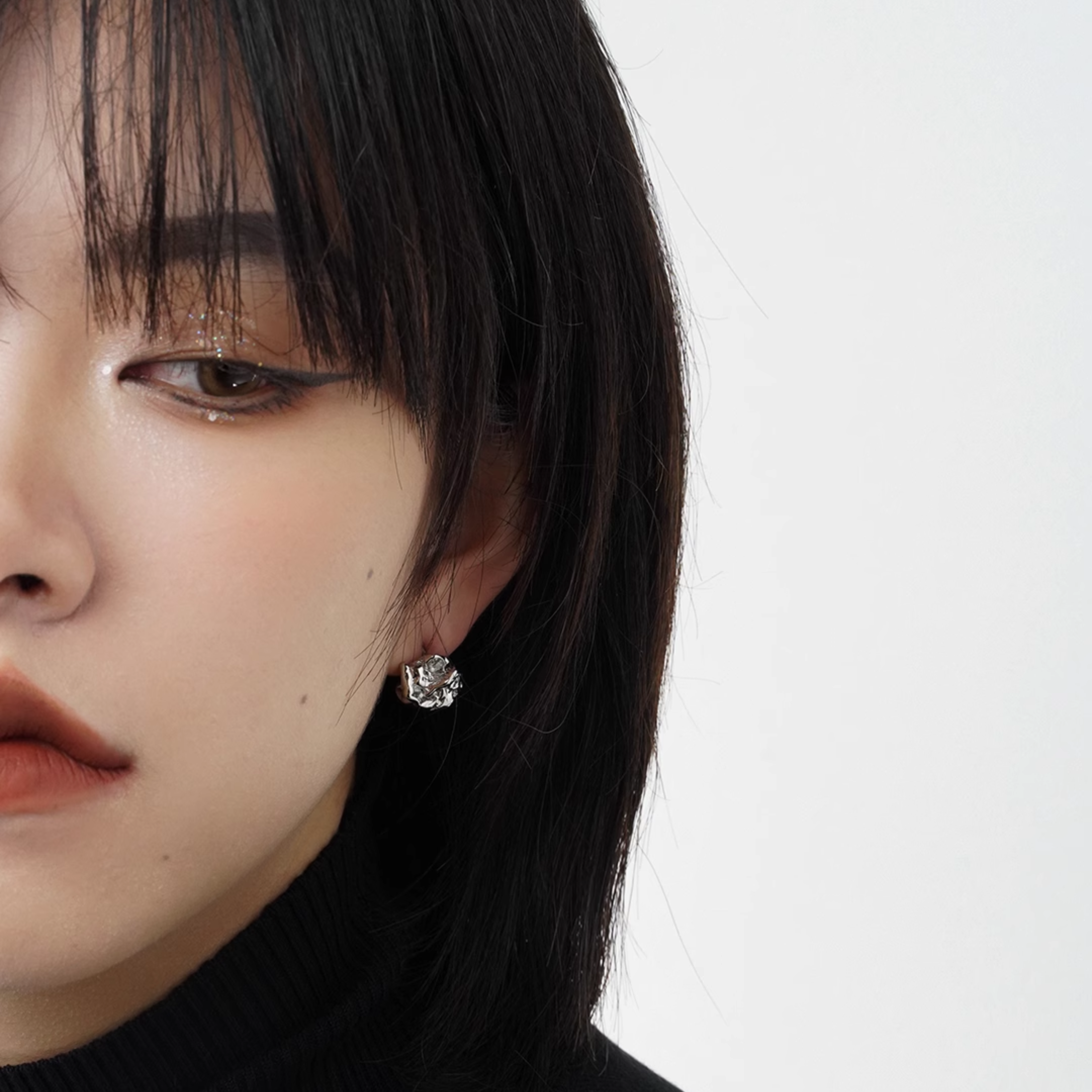 S925 TINY MIRROR PIERCE