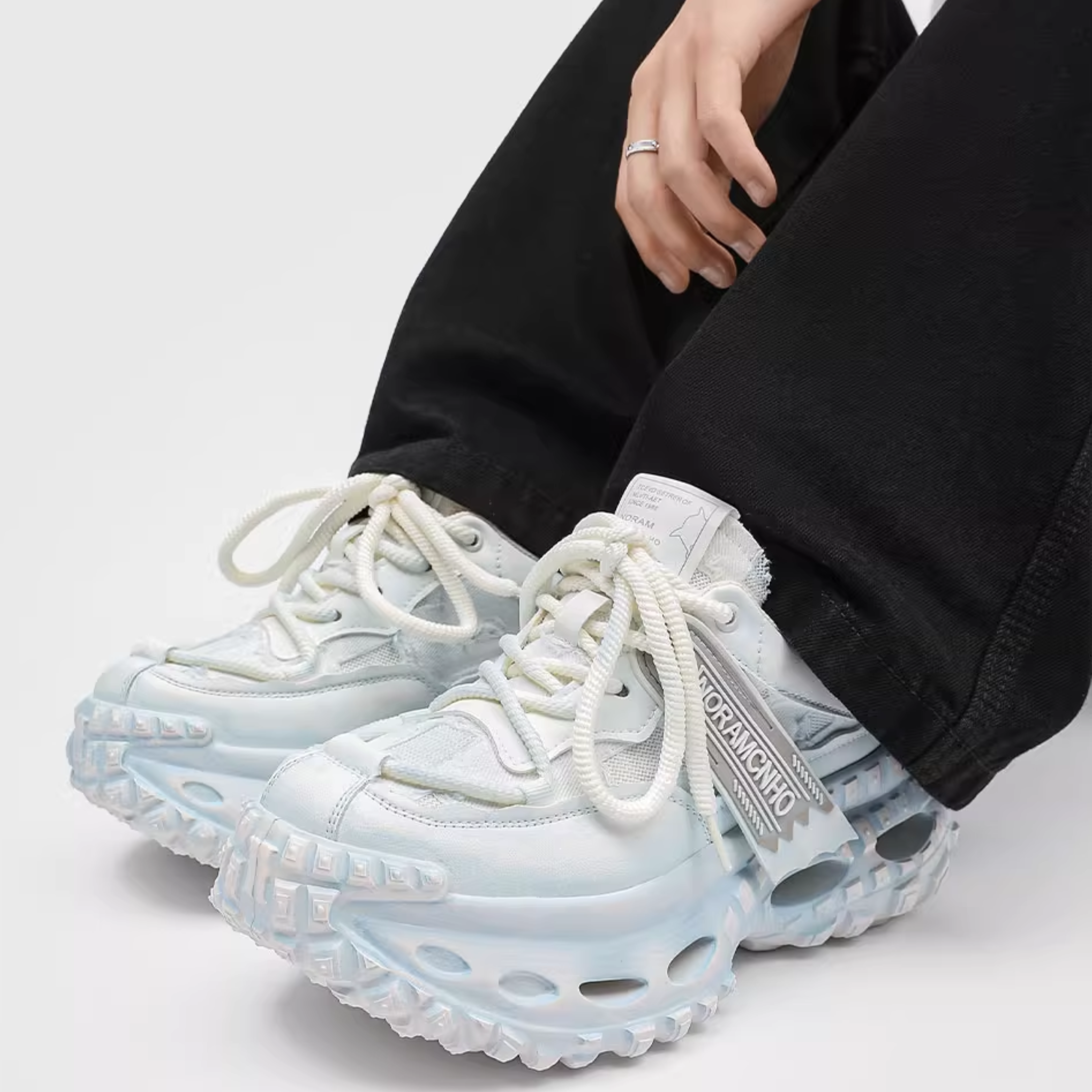 VOID STRIDE PLATFORM SNEAKERS / WHITE×BLUE
