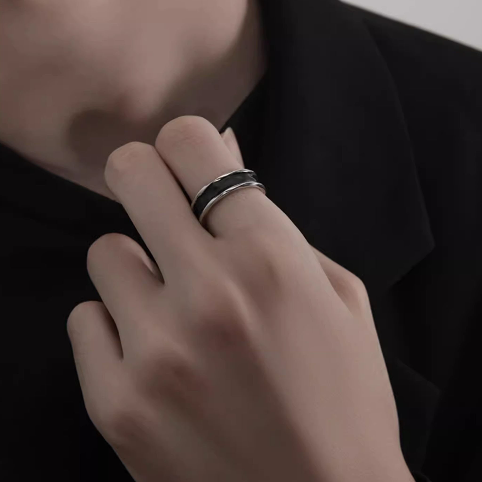 S925 GLASS RING