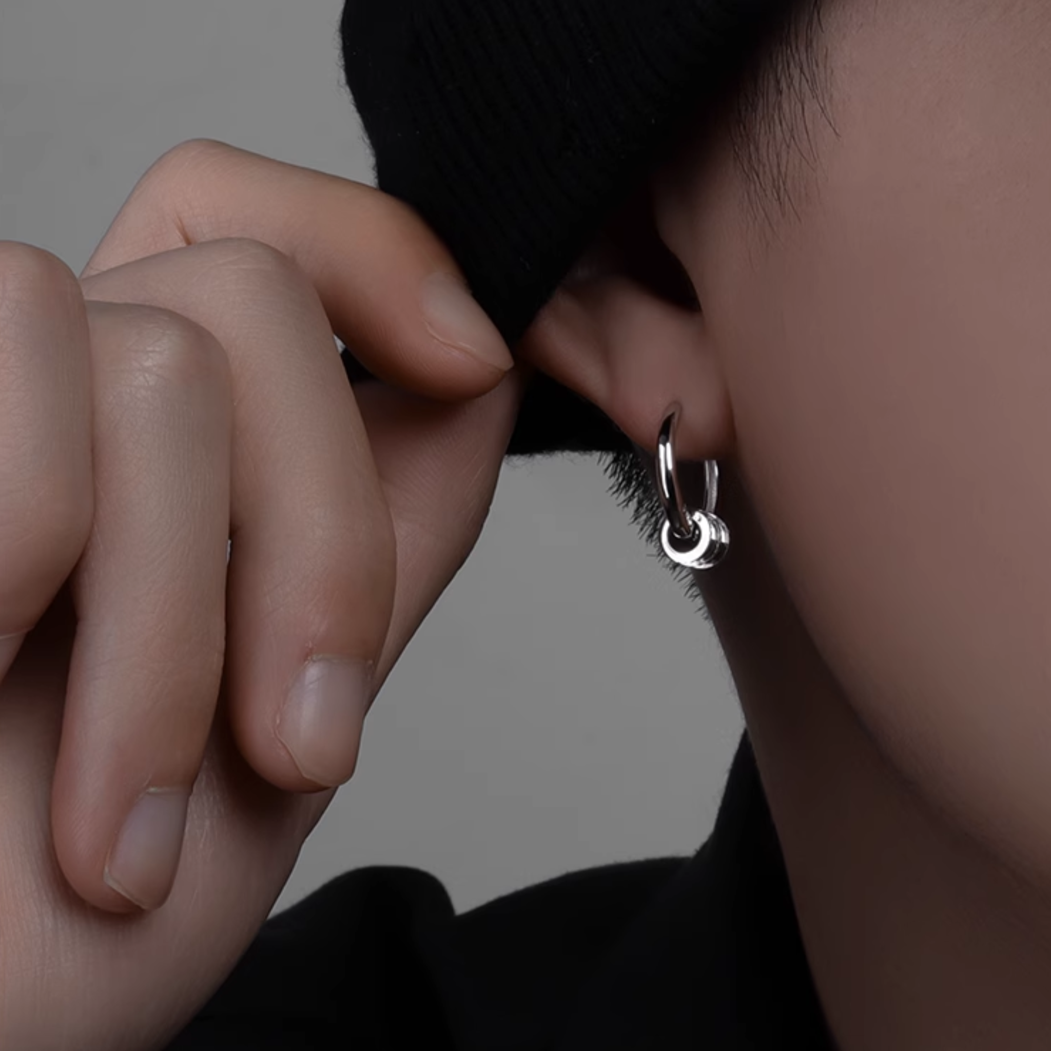 S925 HOOP LOCK PIERCE