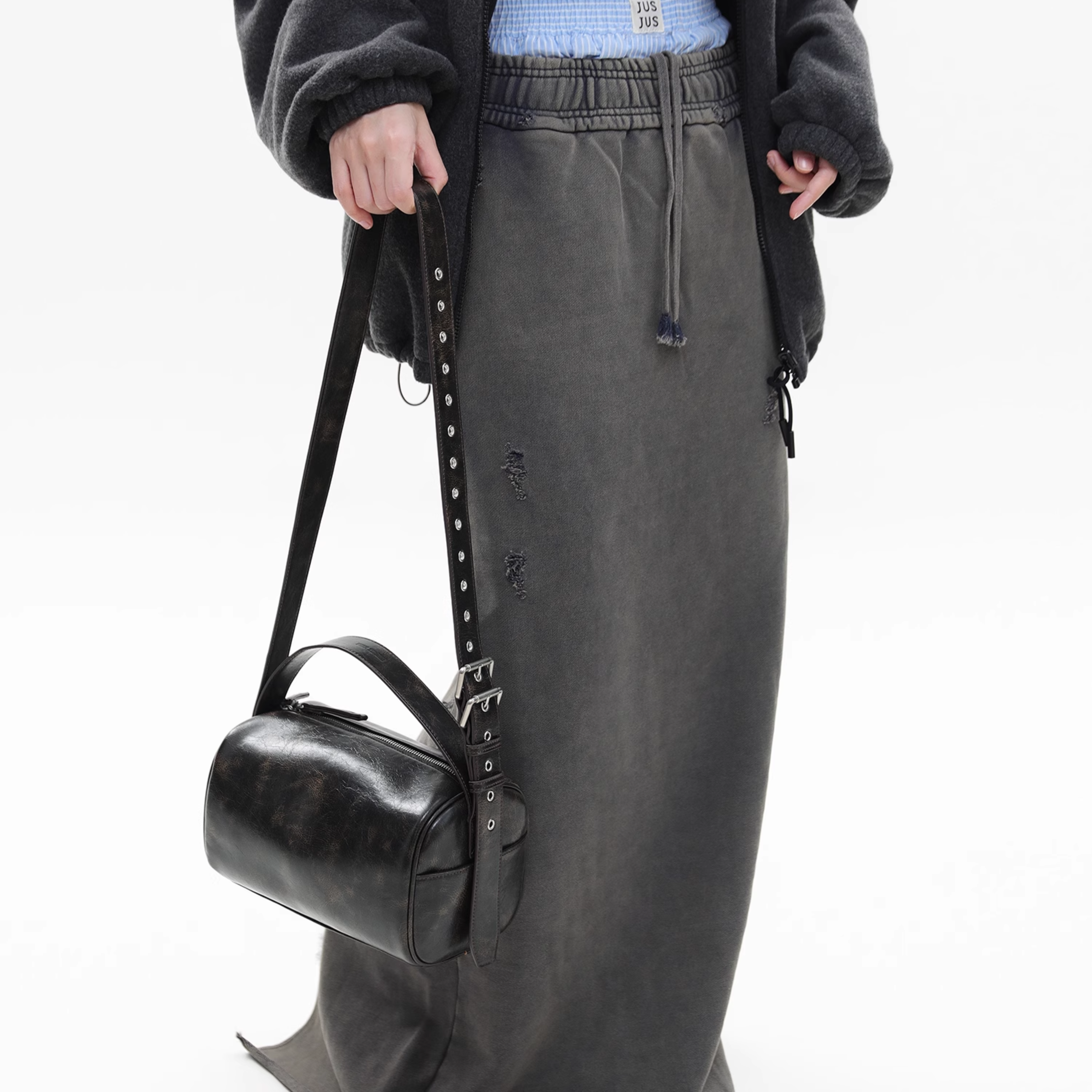 VINTAGE LEATHER BOSTON BAG