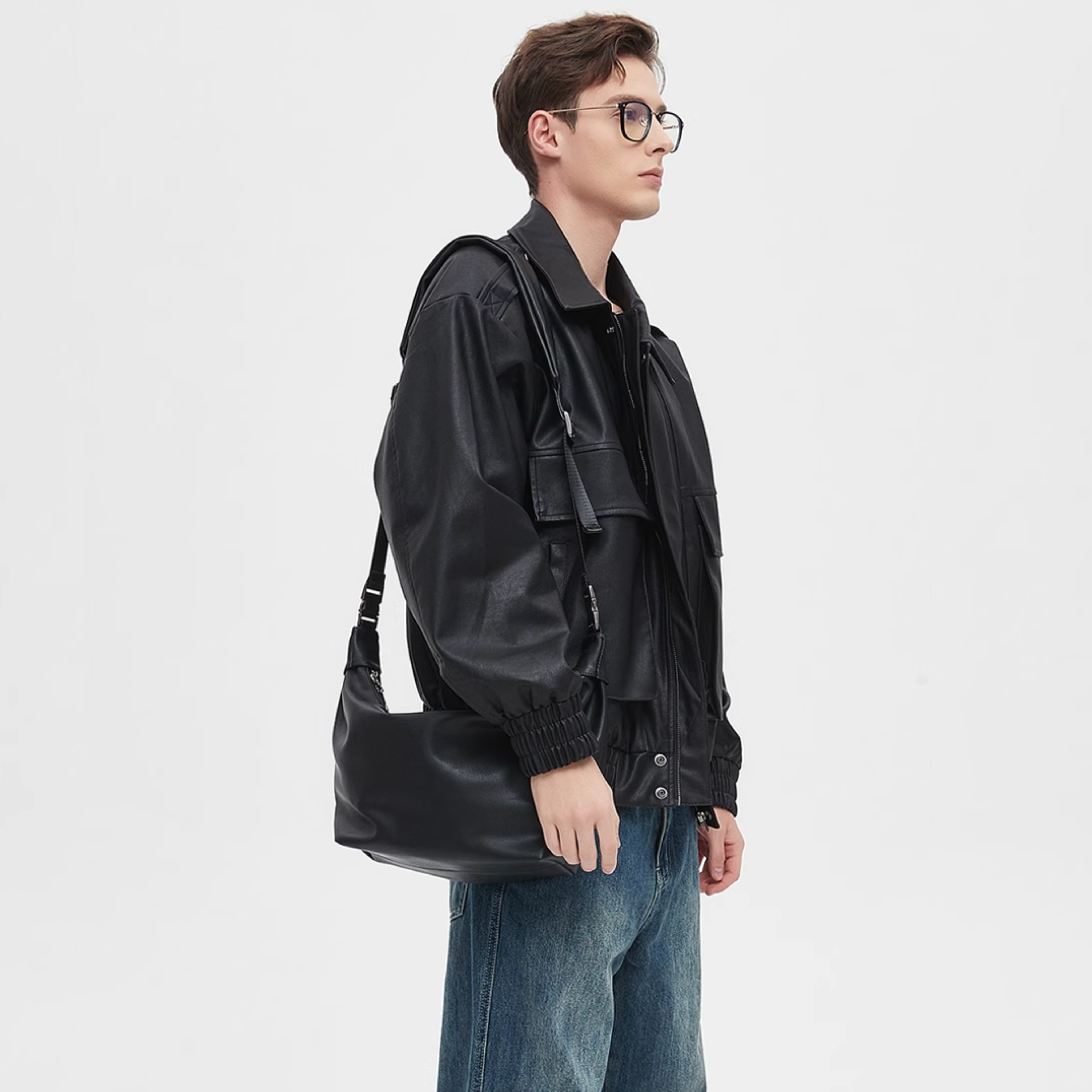 PU LEATHER CROSS BODY BAG