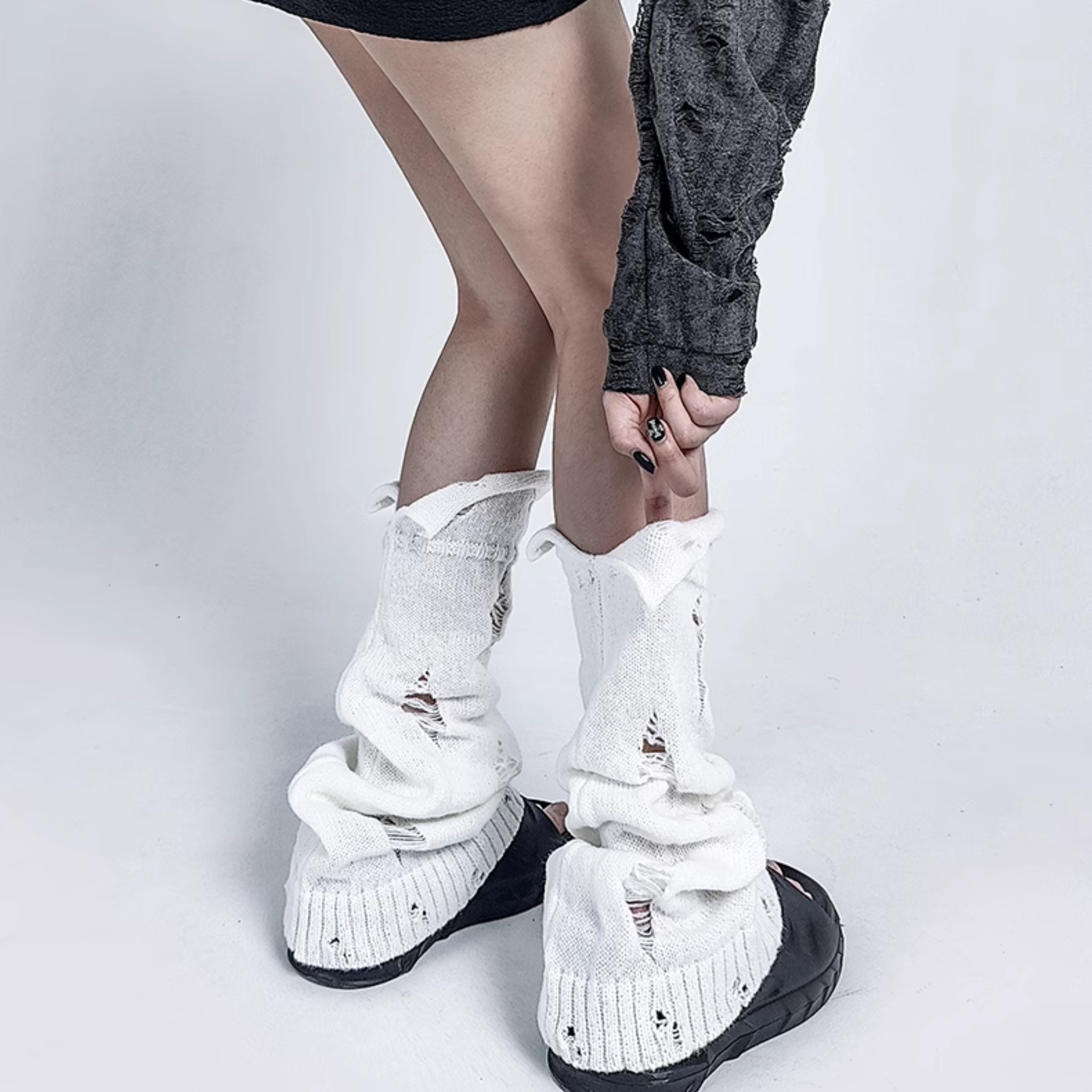 Distressed Knit Leg Warmers