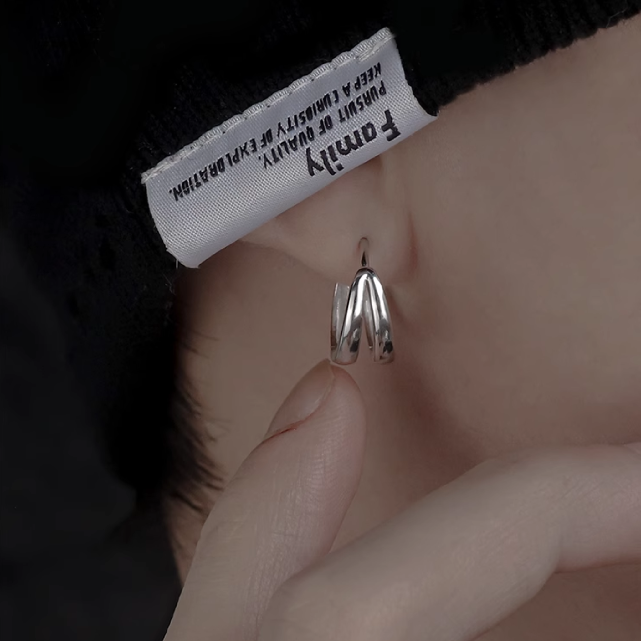 S925 DOUBLE RING PIERCE