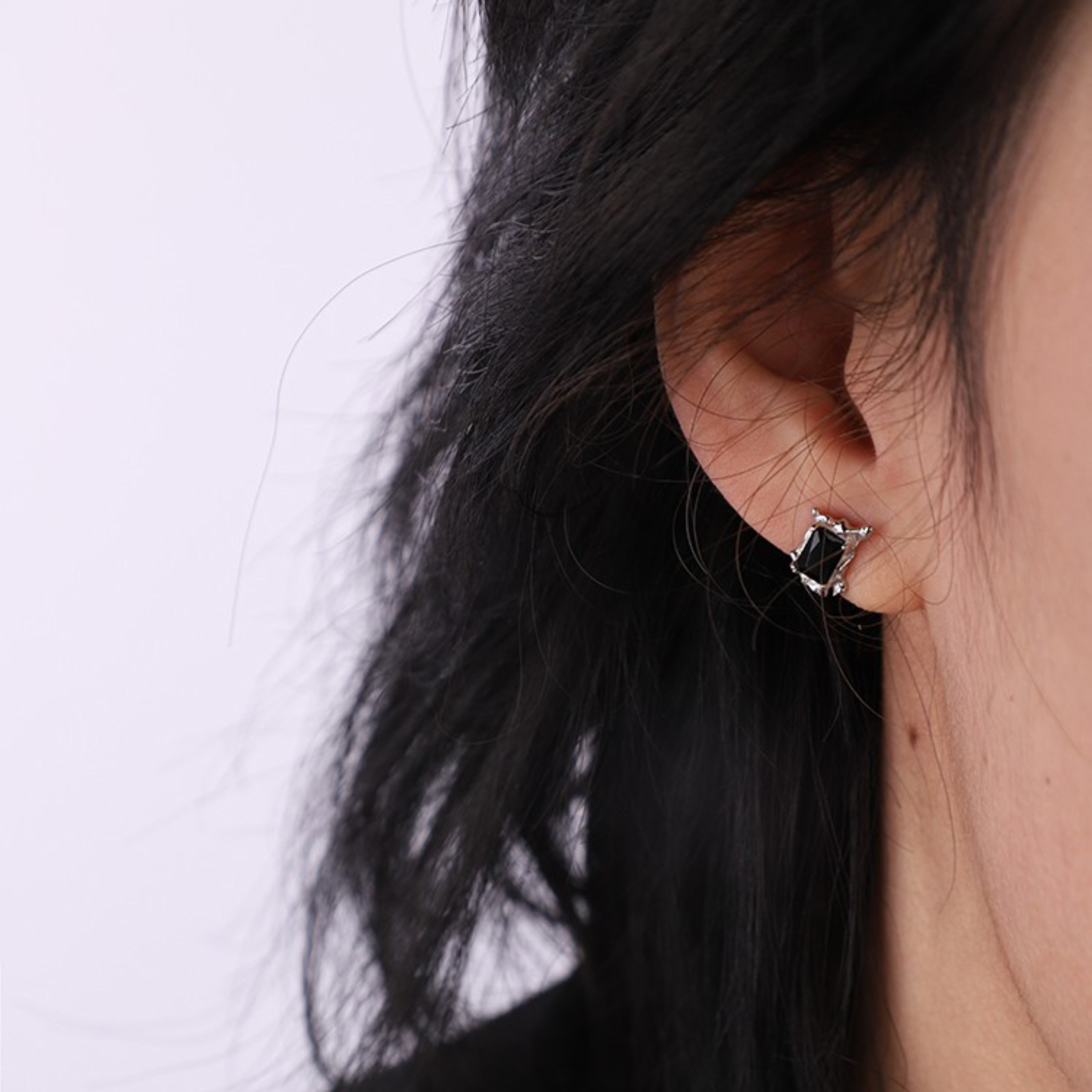 S925 CUBIC ZIRCONIA OBSCURA PIERCE