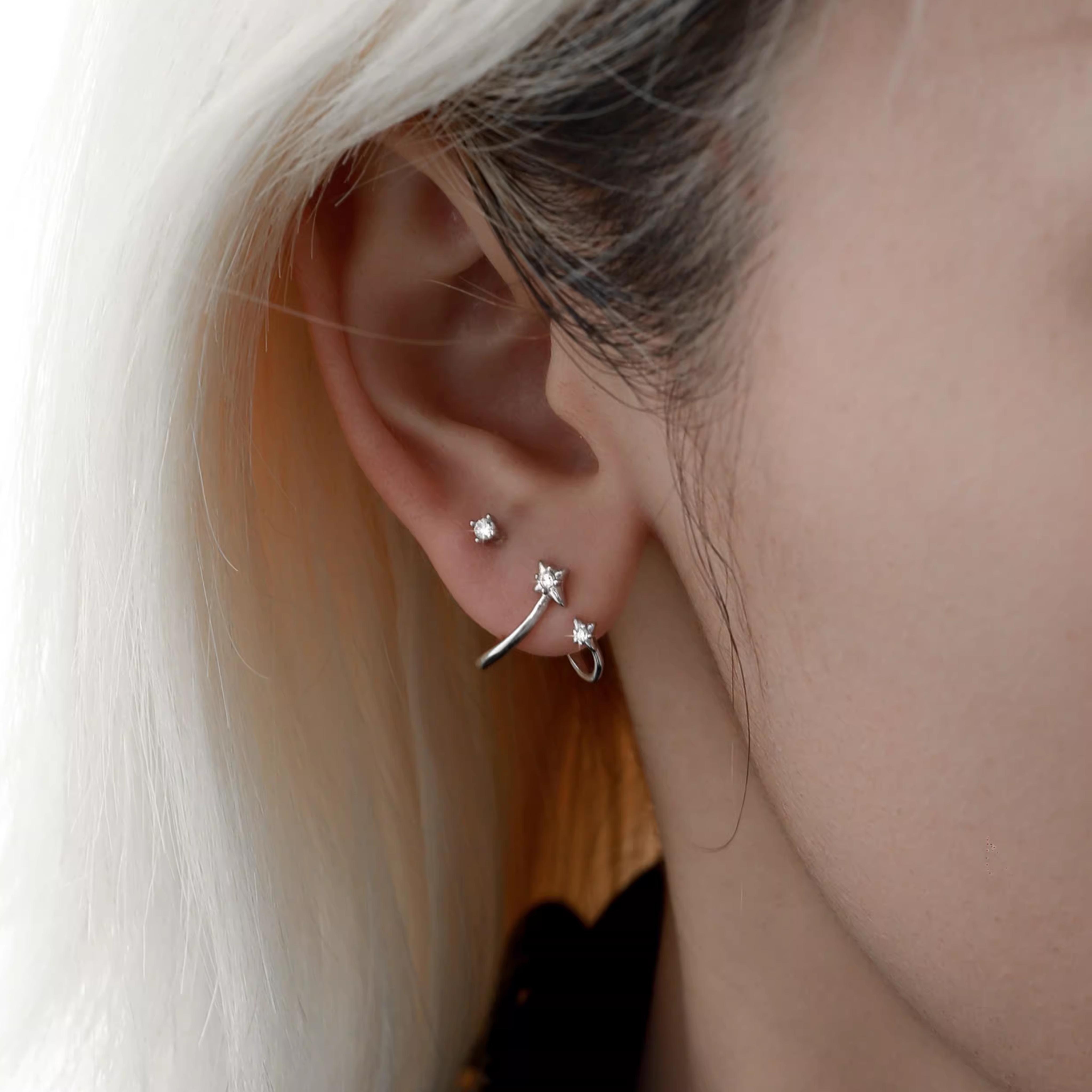 S925 ARC LINE PIERCE