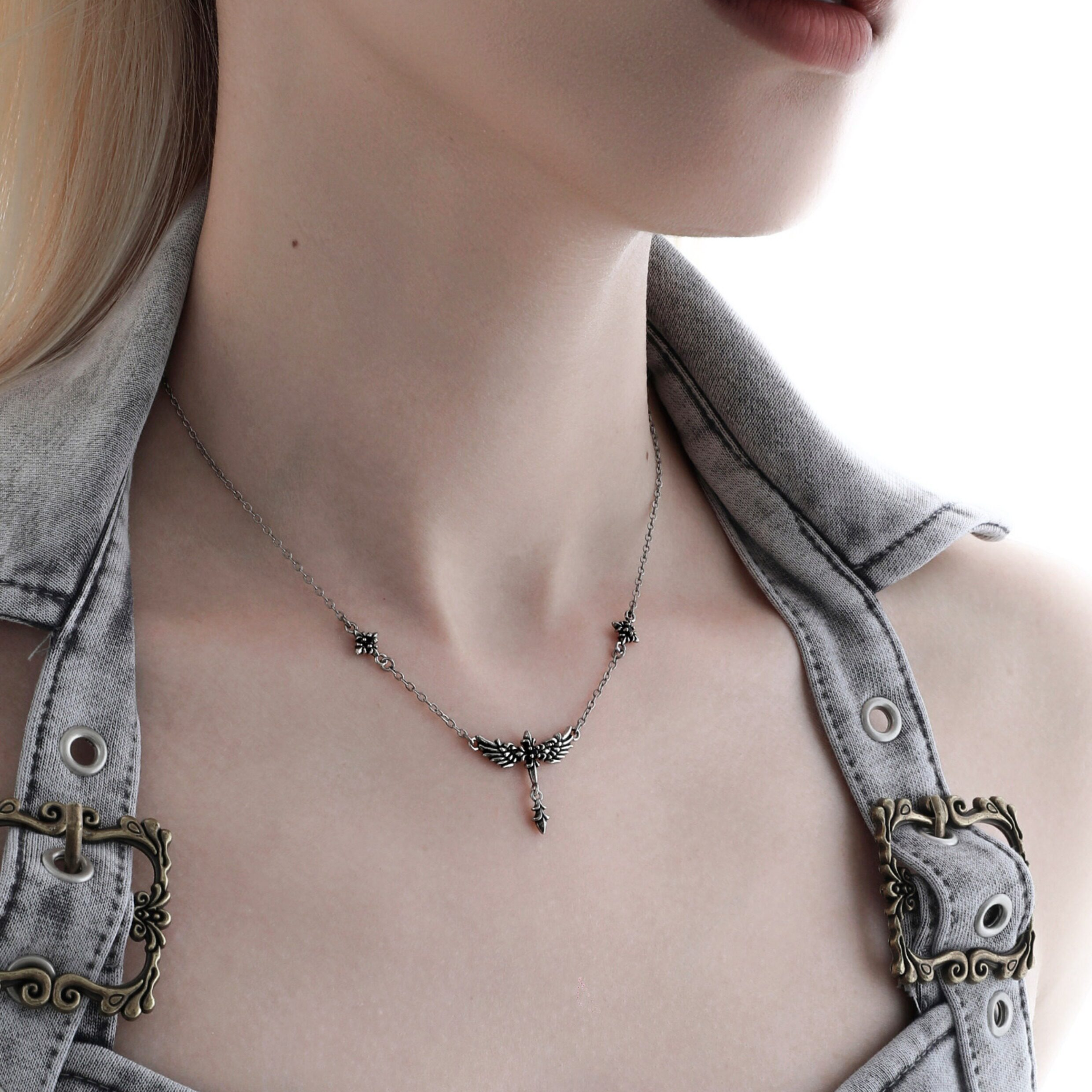 WING CROSS NECKLACE