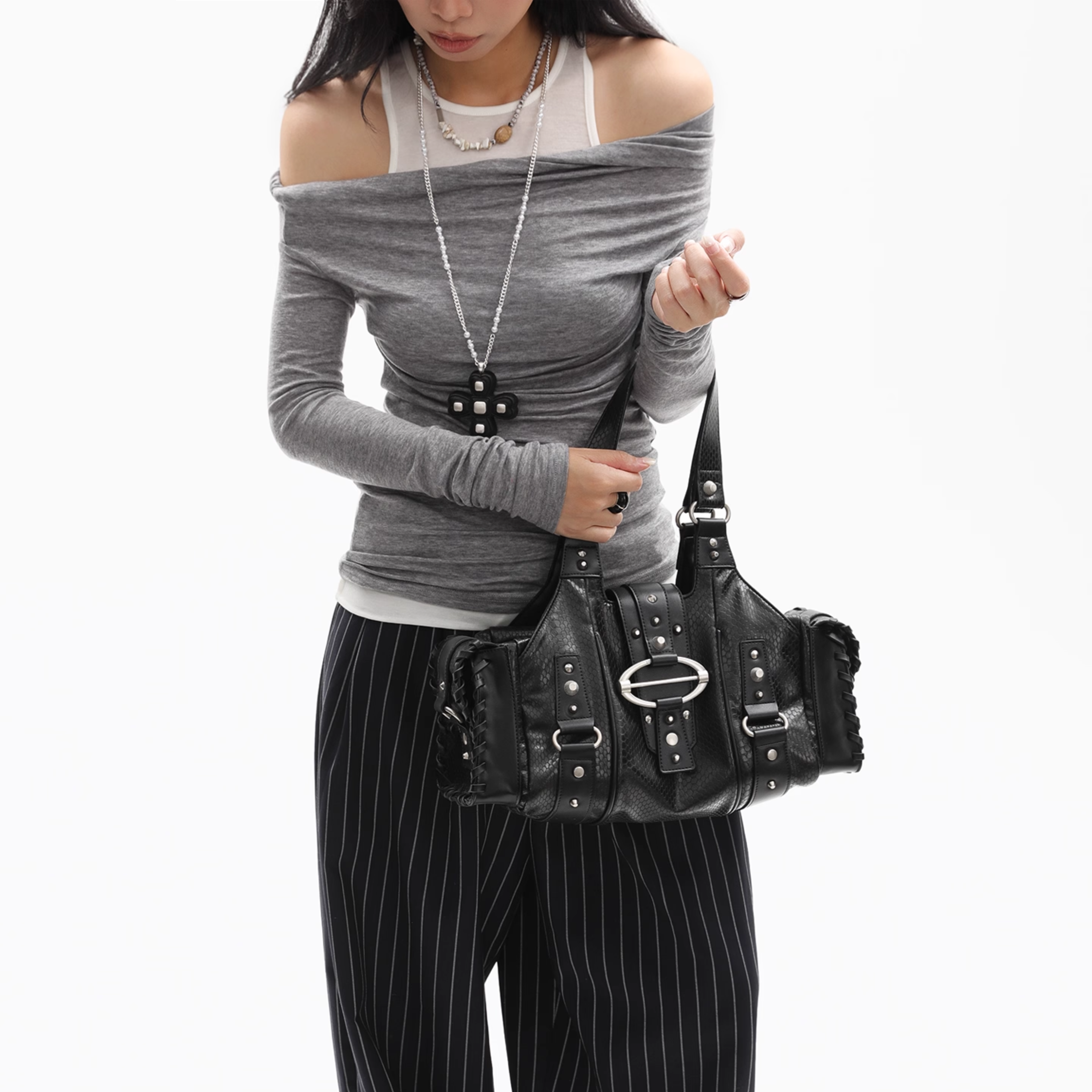 RIVET BELT BUCKLE BAG