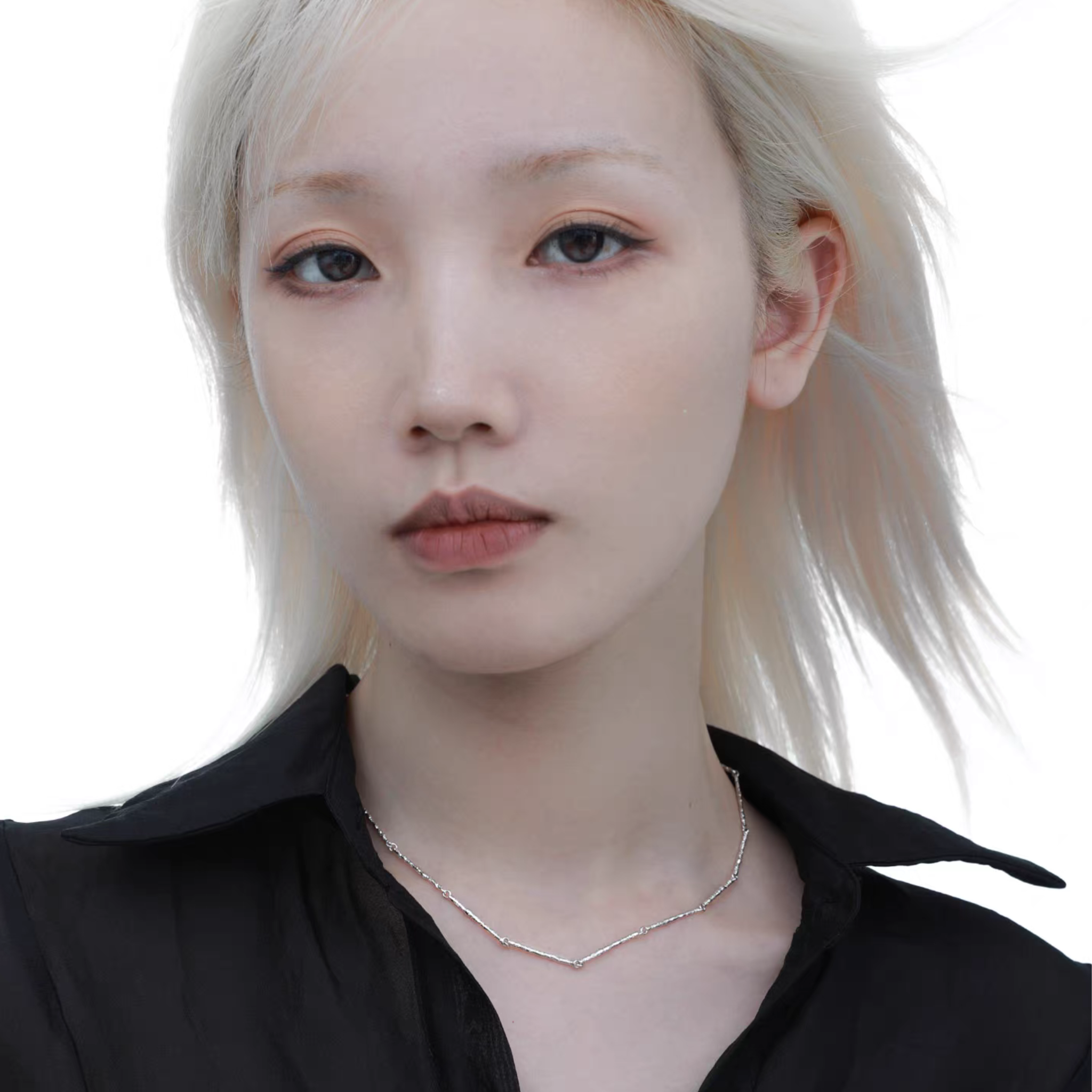 S925 LUNE TEXTURE NECKLACE