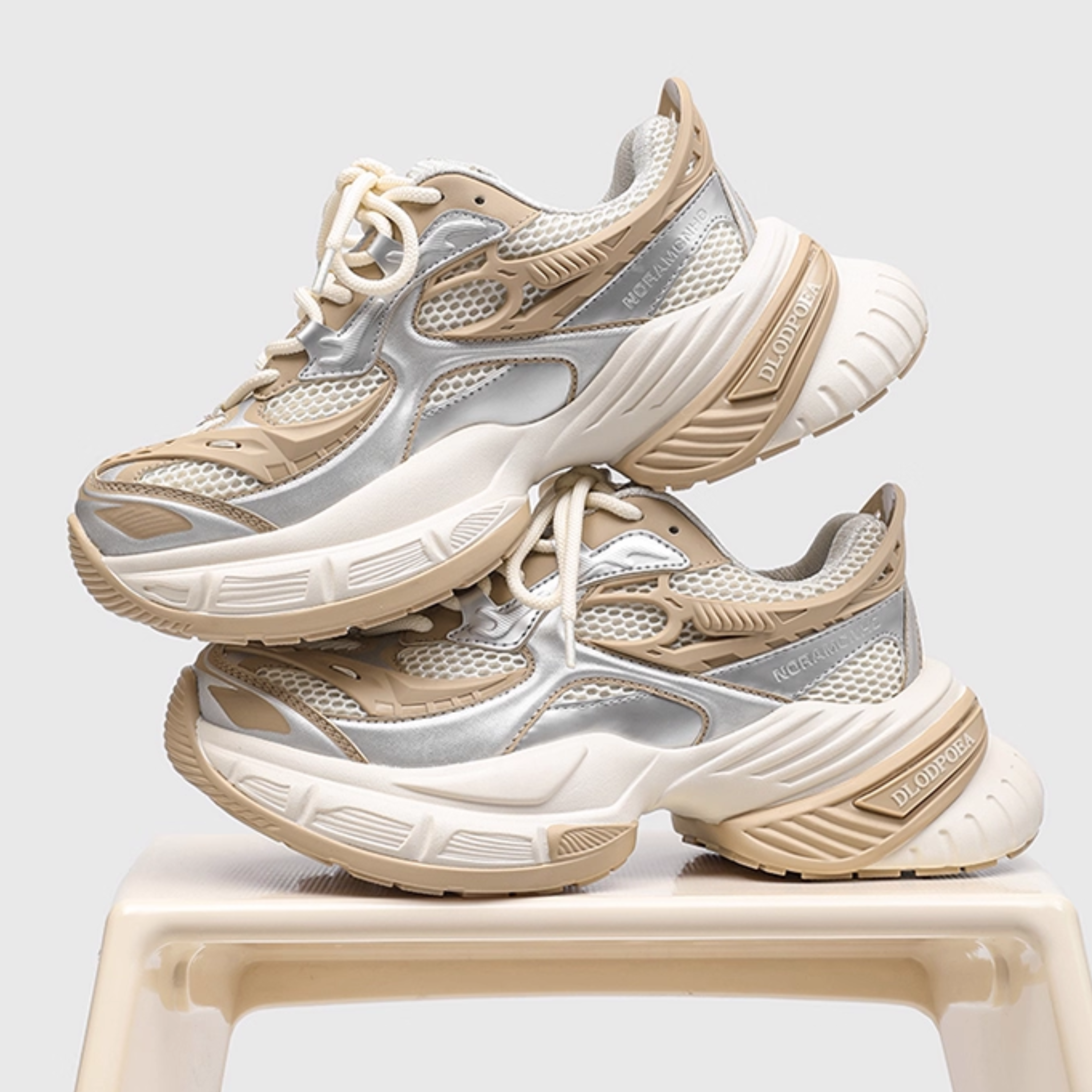 GRAVITY FLUX CHUNKY SNERAKERS / WHITE×BEIGE