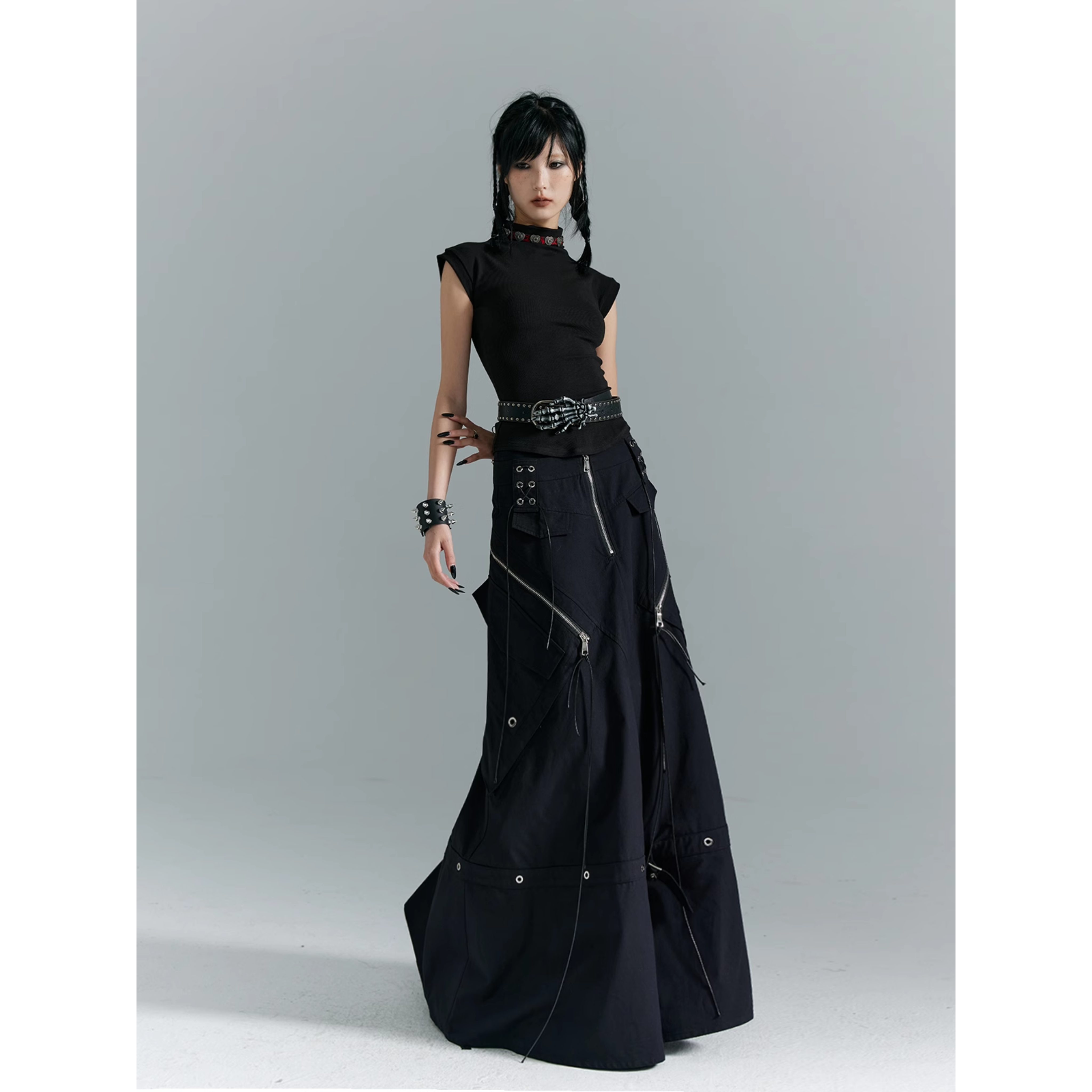 Blackout Utility Maxi Skirt