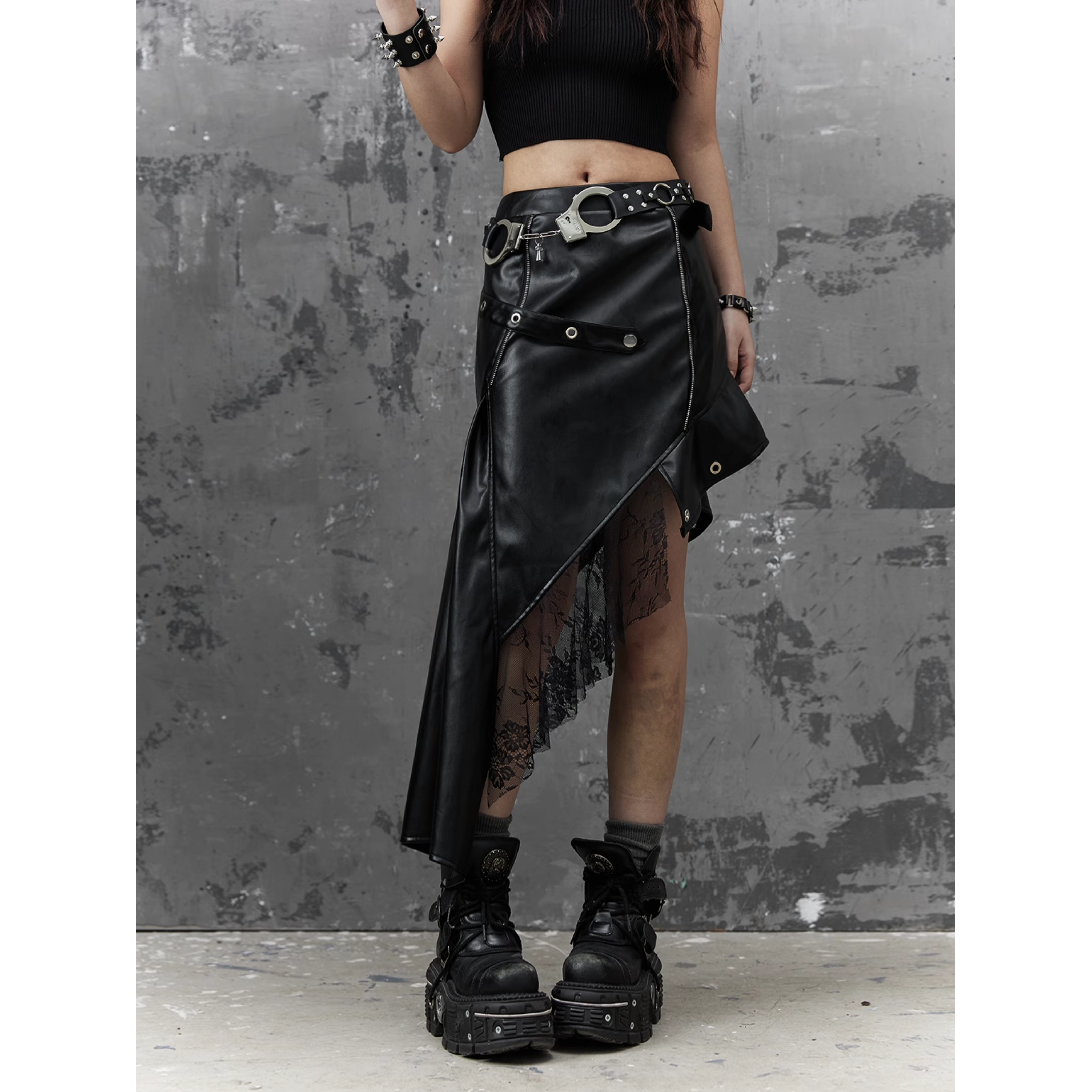 Deadlock Lace Layered Skirt