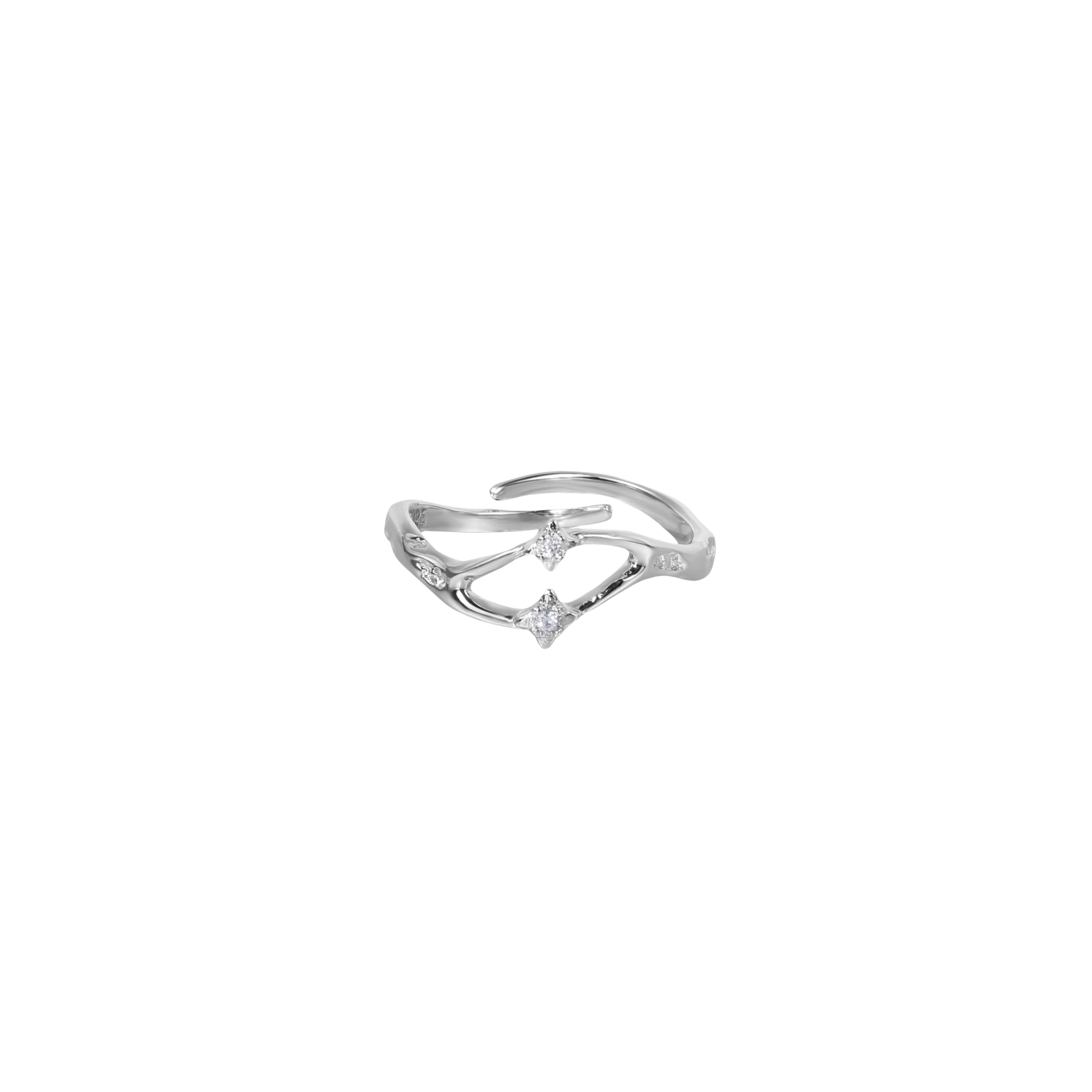 S925 TWIST LINE RING