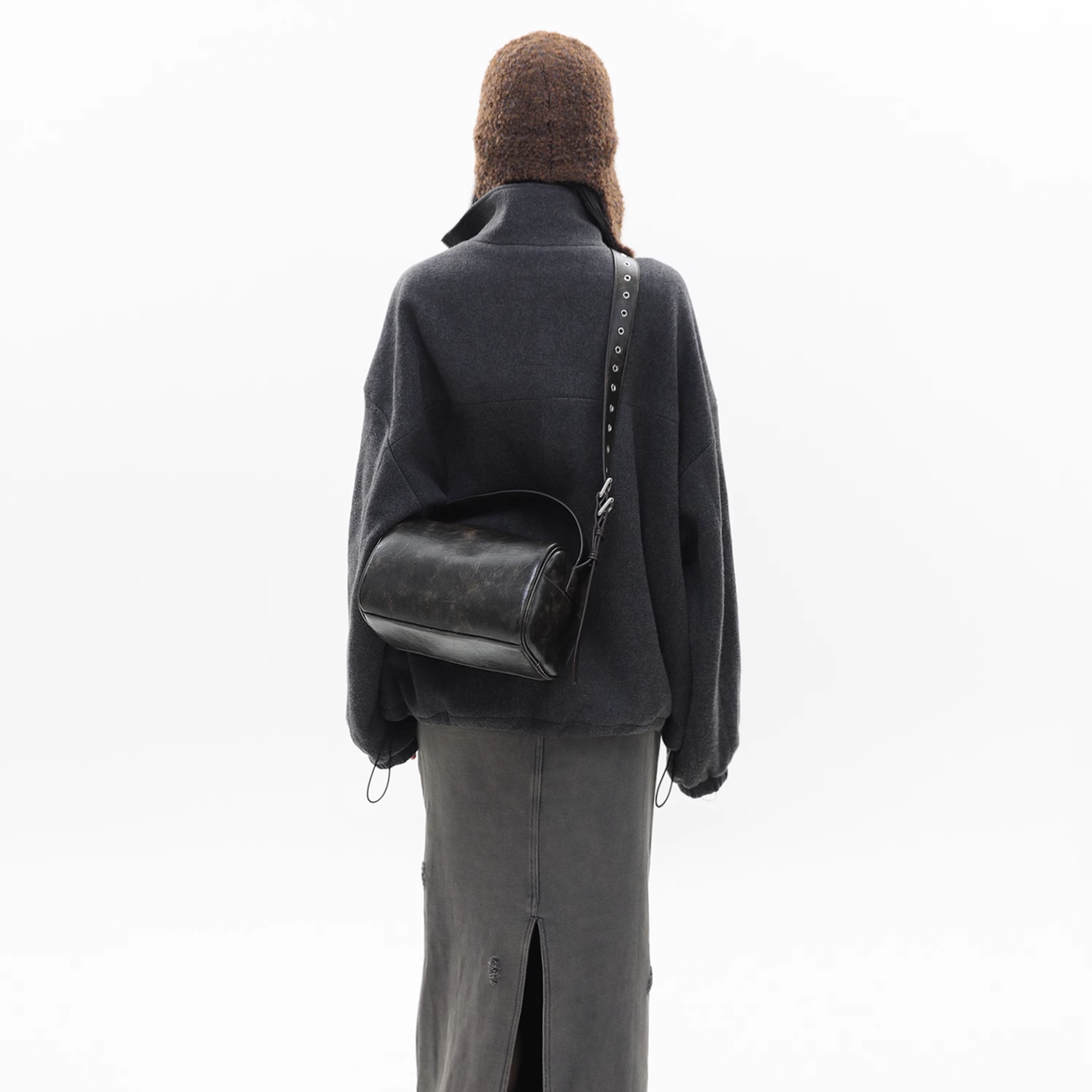 VINTAGE LEATHER BOSTON BAG
