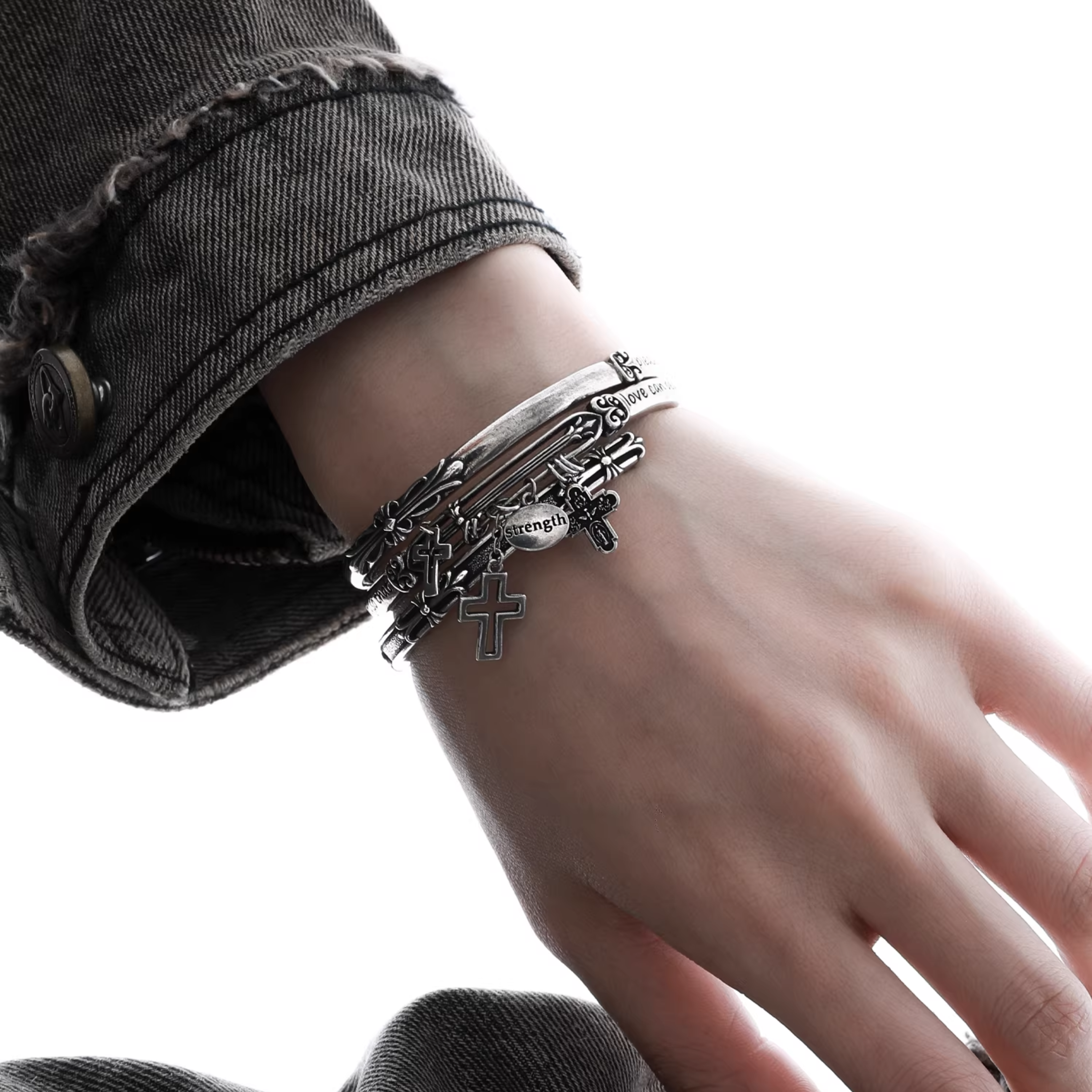 S925 CRUCIFIX CROSS BRACELET