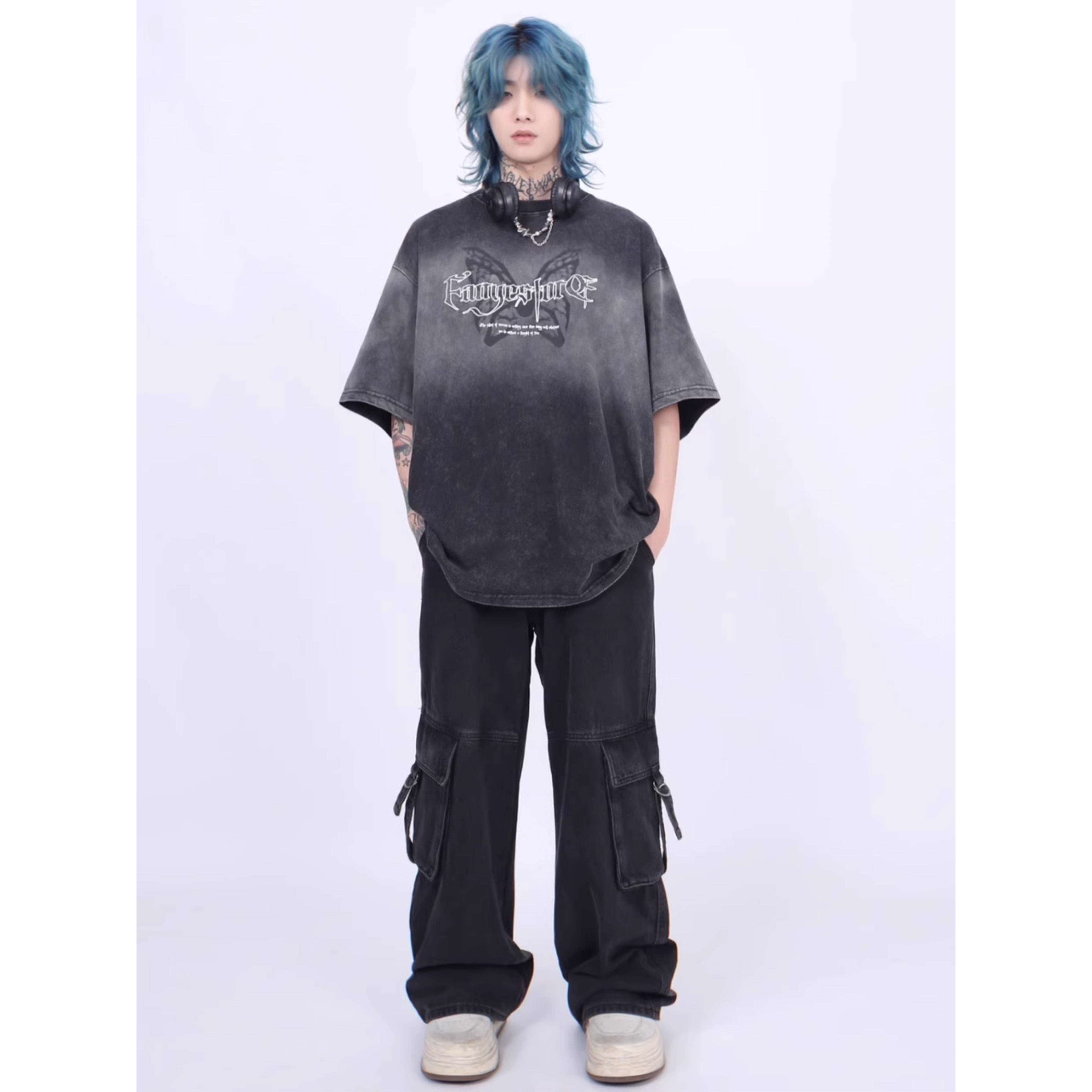 Grunge Fade Butterfly Tee