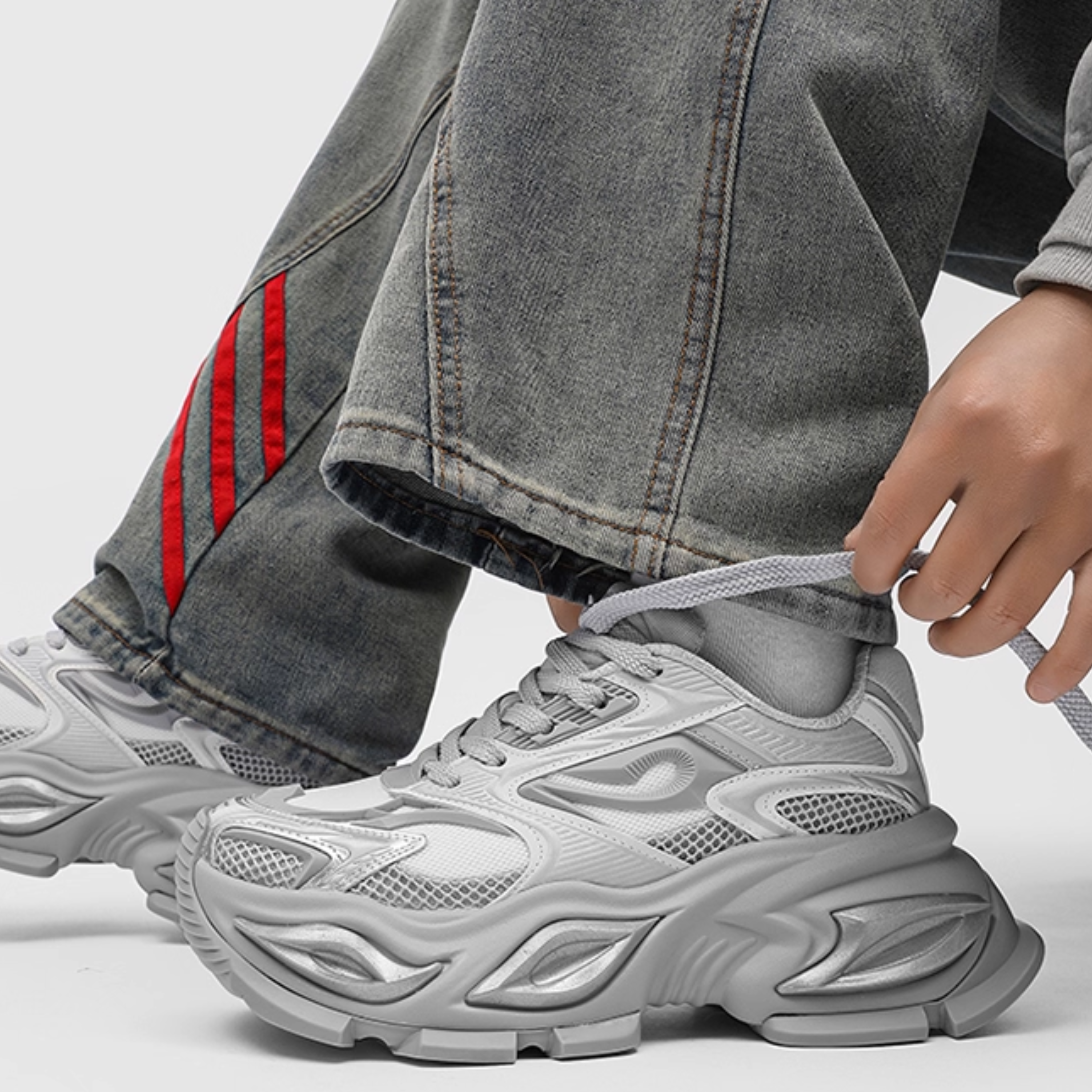 NEO WAVE CHUNKY SNEAKERS / GREY×WHITE