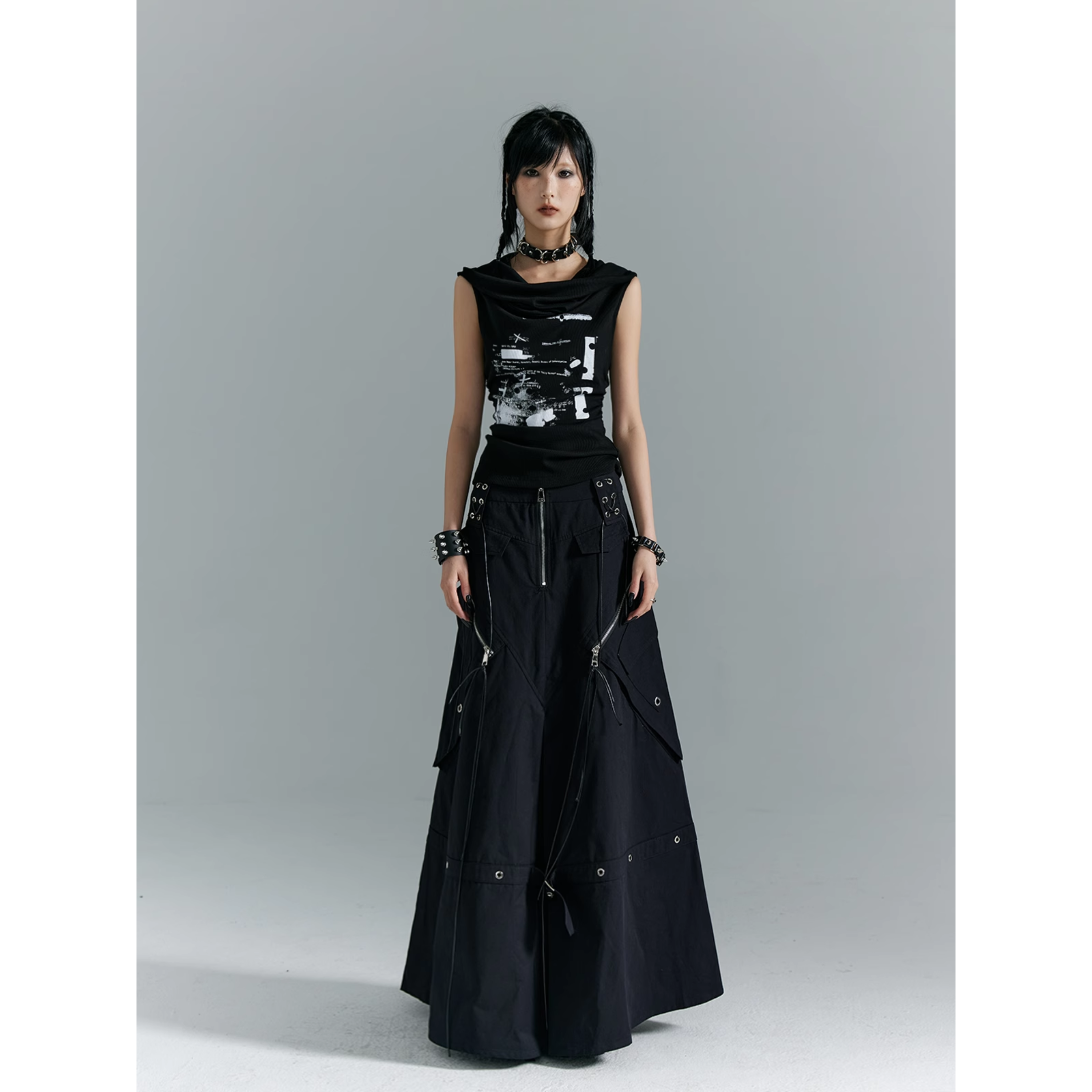 Blackout Utility Maxi Skirt