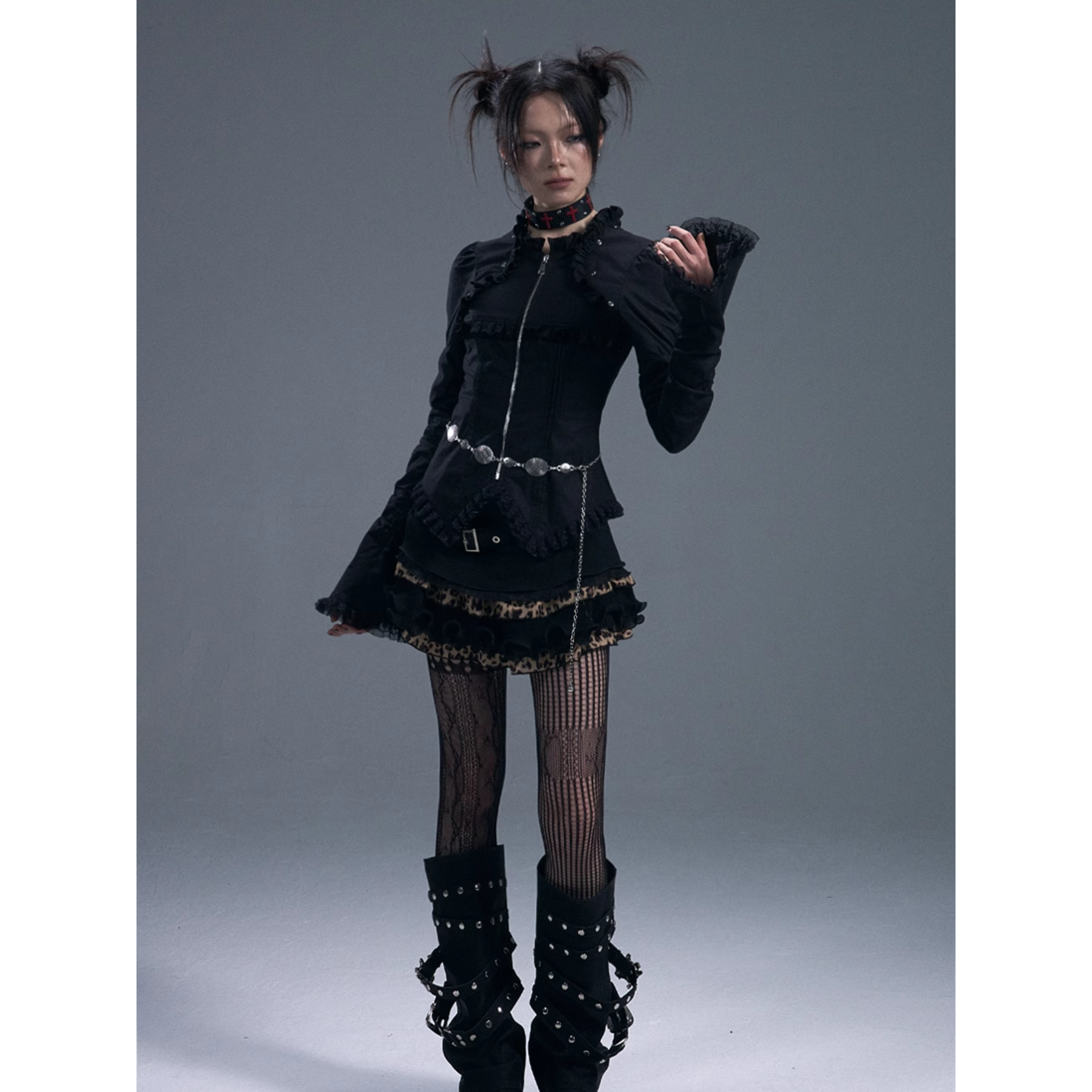 Gothic Corset Frill Tops