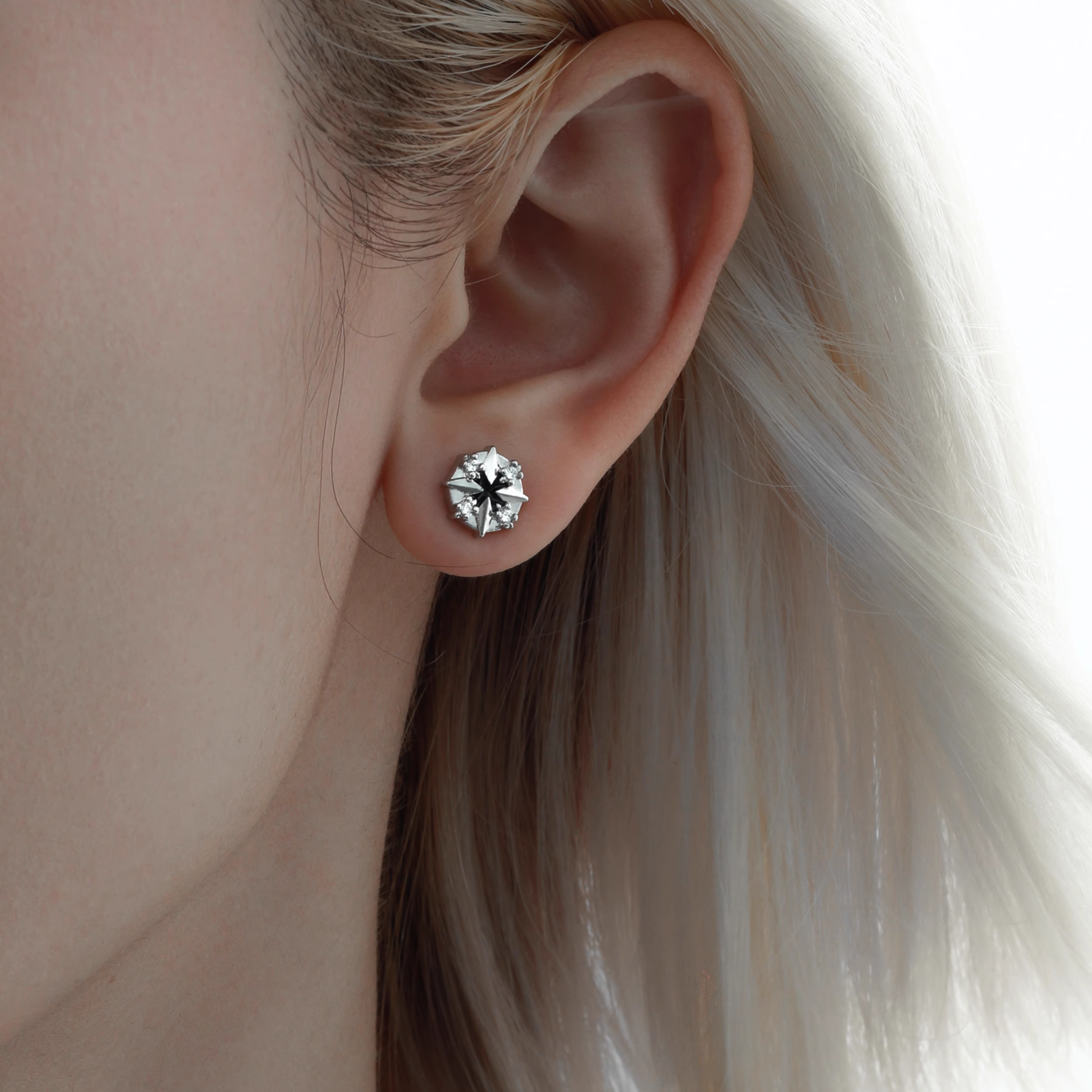 PRISM CROSS STUD PIERCE