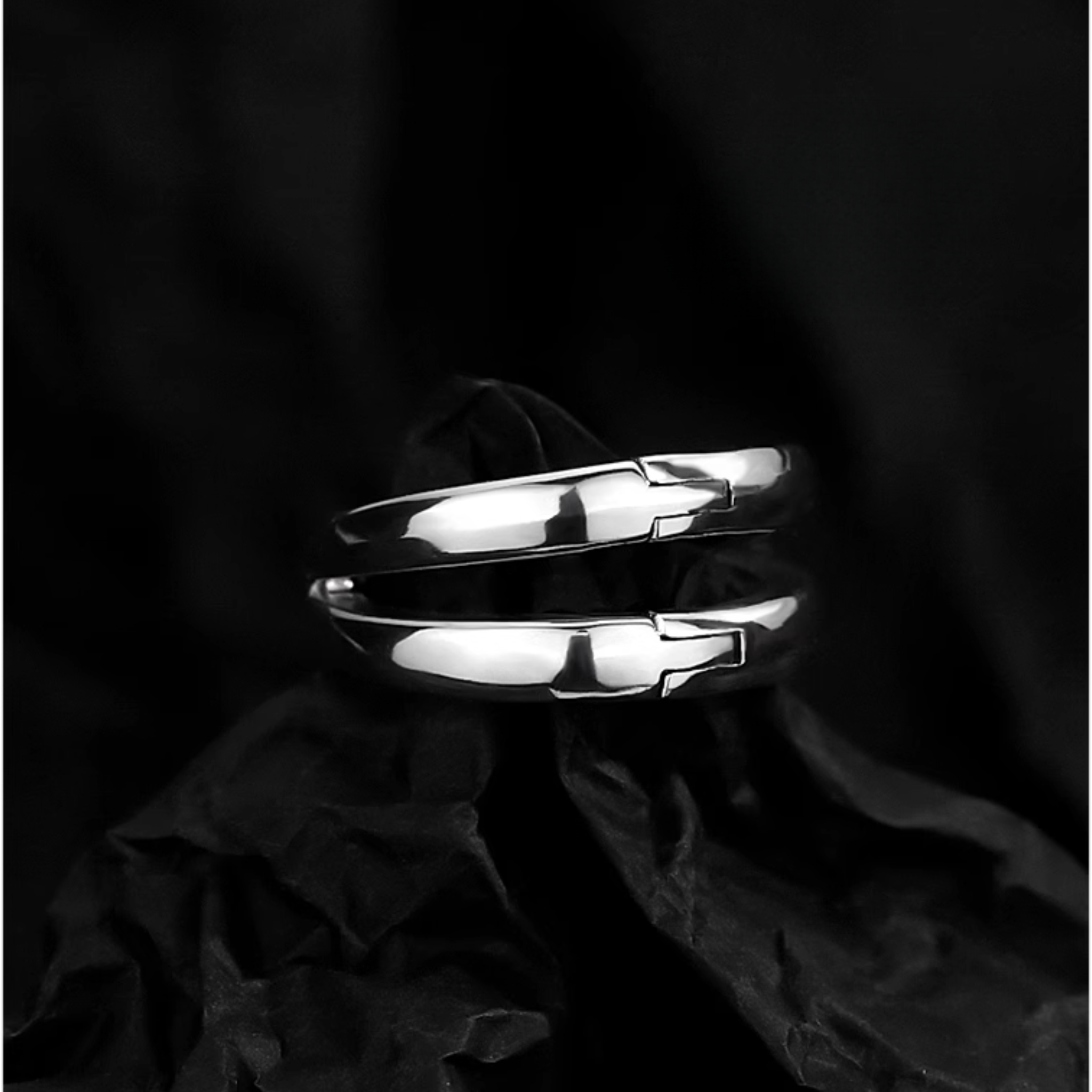 S925 DOUBLE RING PIERCE